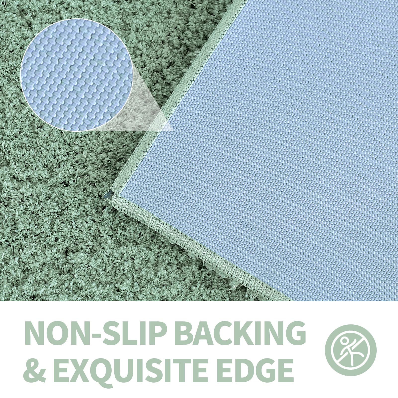 Cozecube Sage Green Bathroom Rug 24'' X 16'', Bath Mats For Bathroom Non Slip, Ultra Soft Bath Rugs For Bathroom Washable, Plush