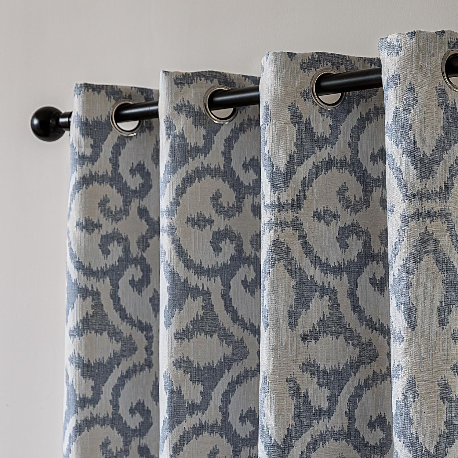 Jacquard Washble Thermal Blackout Curtains for Living Room & Bedroom