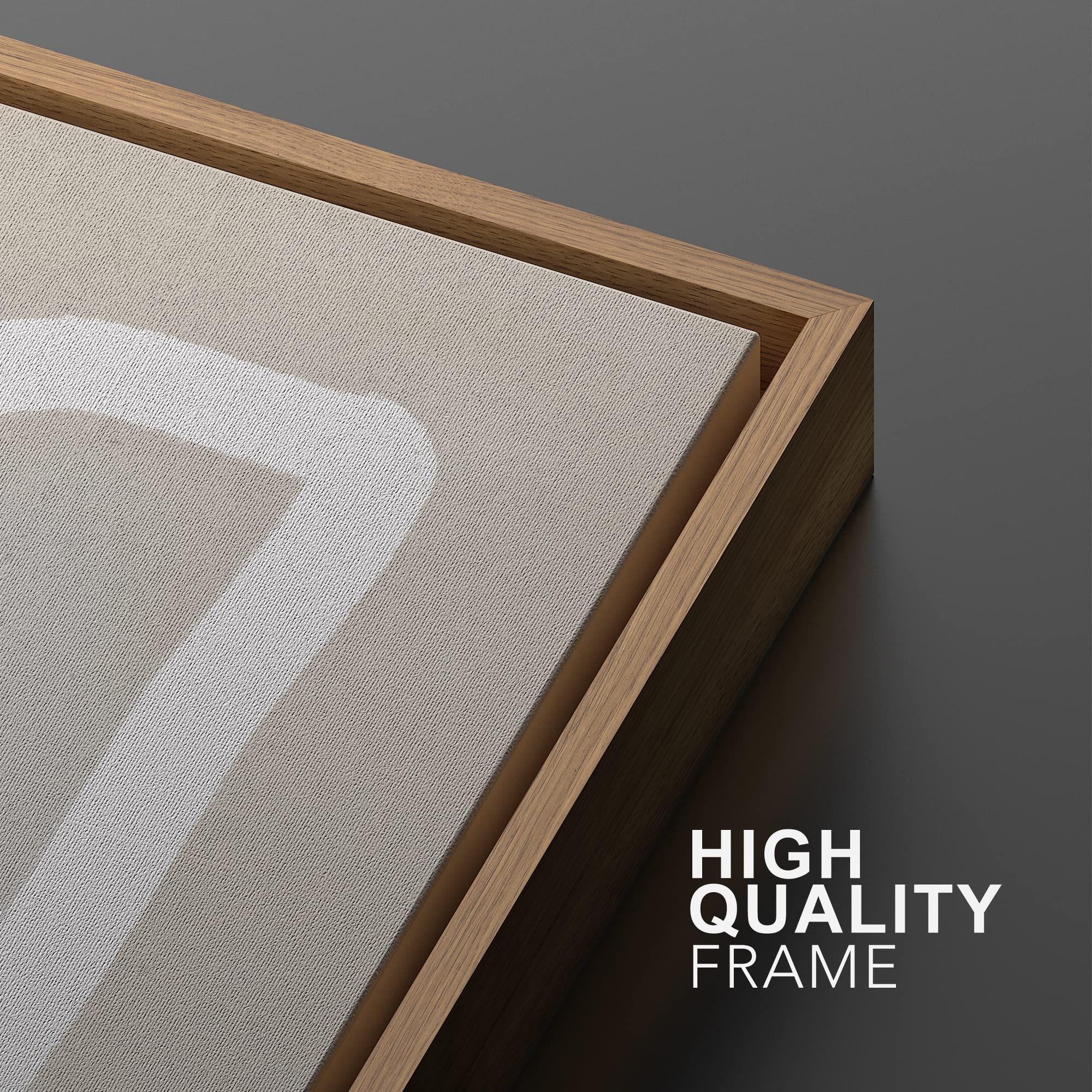 SIGNWIN Framed Canvas Print Wall Art Set Retro 1960s Geometric Figure Collage Abstract Shape Cozy Neutral Modern Art Decorative Nordic Multicolor for Living Room  Bedroom  Office - 16''x24''x2 Natural