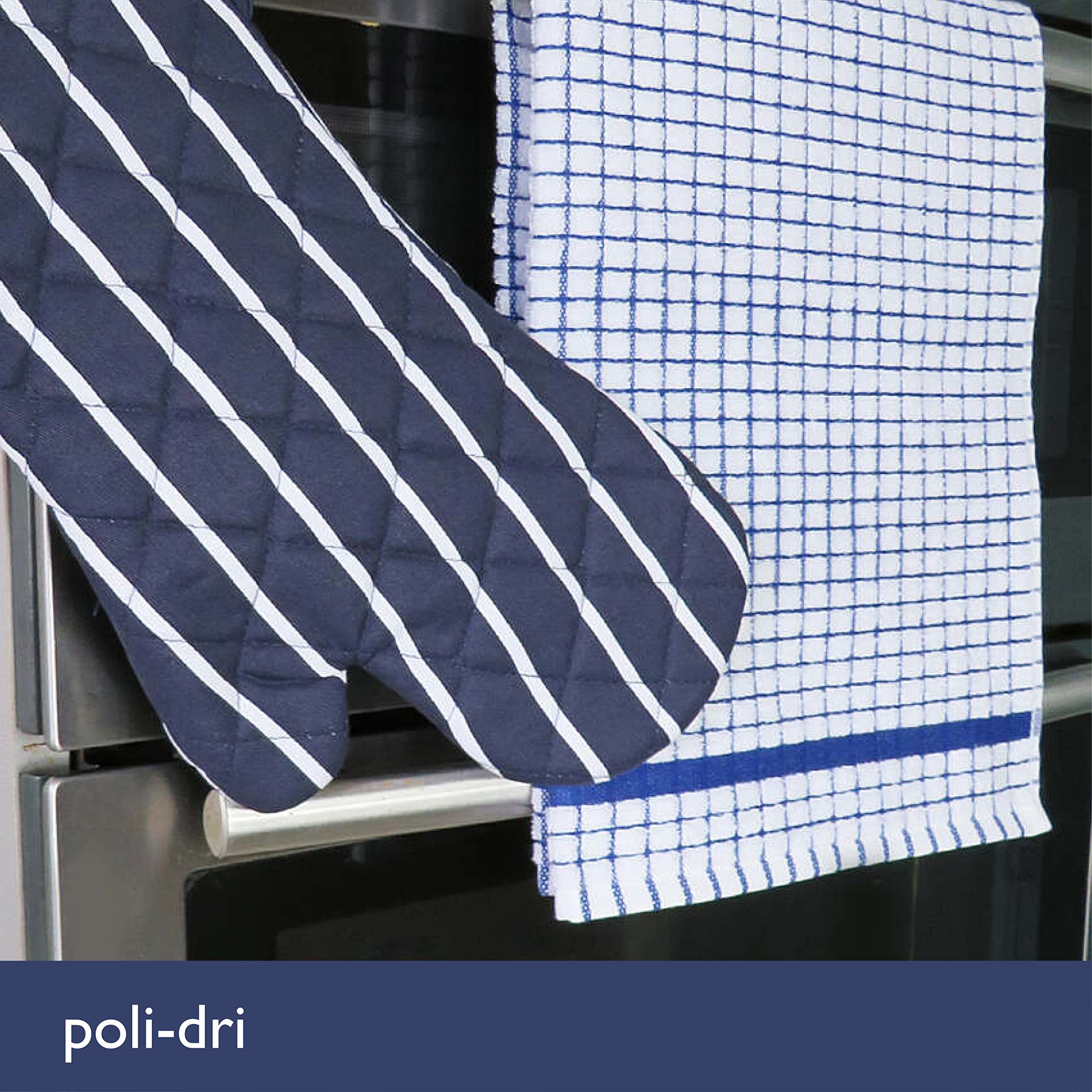 Samuel Lamont Poli Dri Tea Towel - Blue Cotton, 27.5" x 19", Model 706Bl