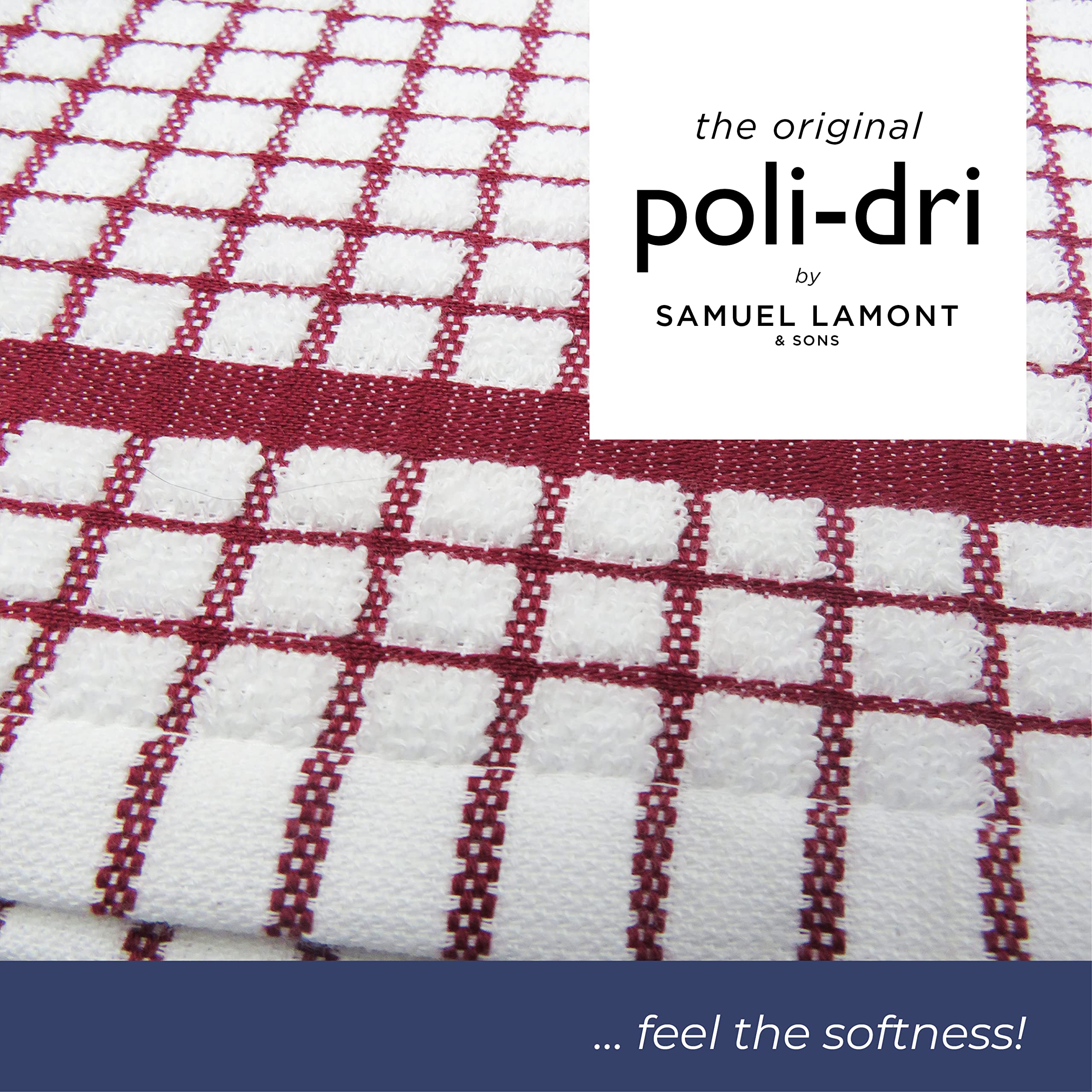 Samuel Lamont Poli-Dri Cotton Tea Towel Burgundy