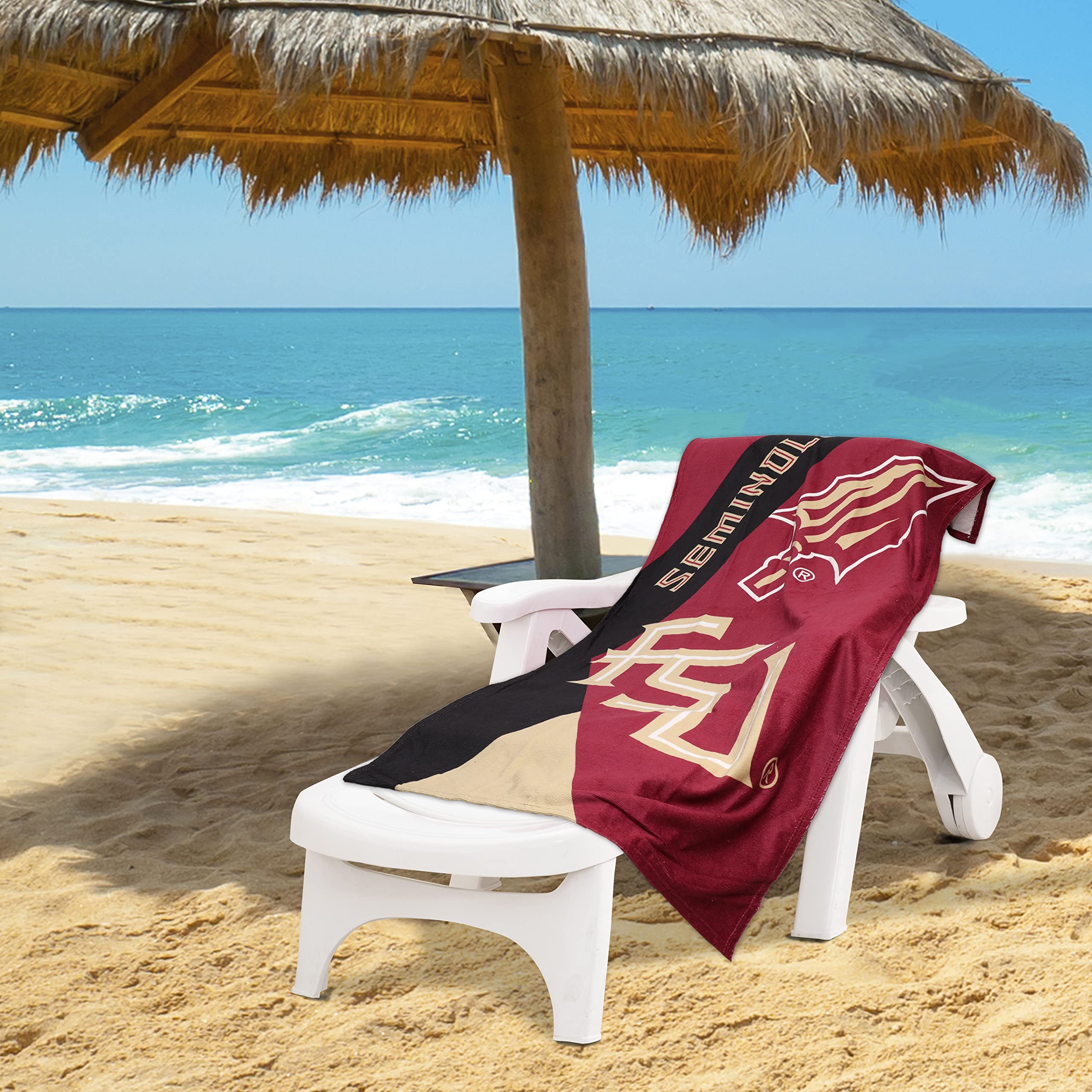 Northwest Florida State Seminoles 30 x 60 Inch Beach Towel, Puzzle Design