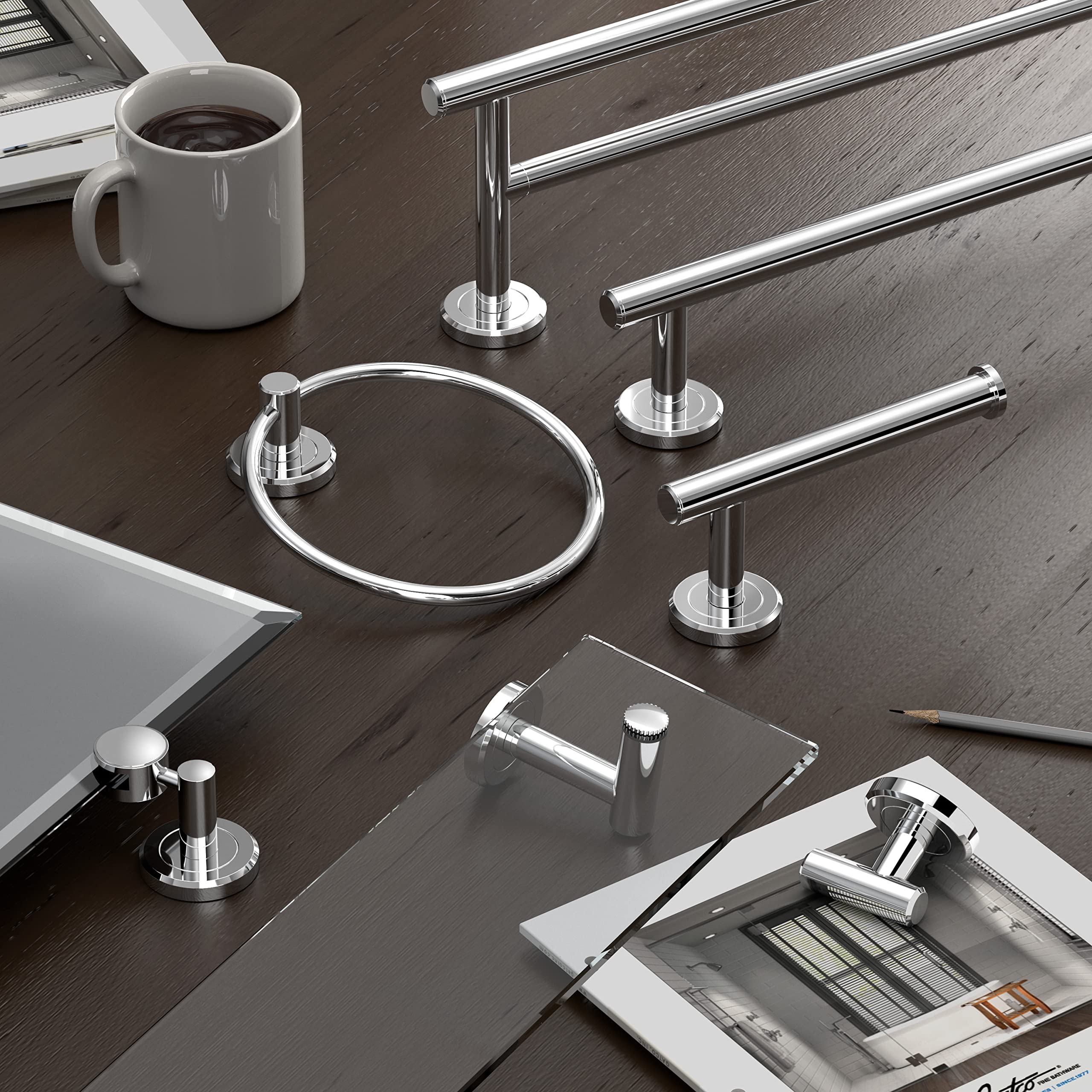 Gatco 4242 Latitude Ii 6.50'' Towel Ring, Chrome