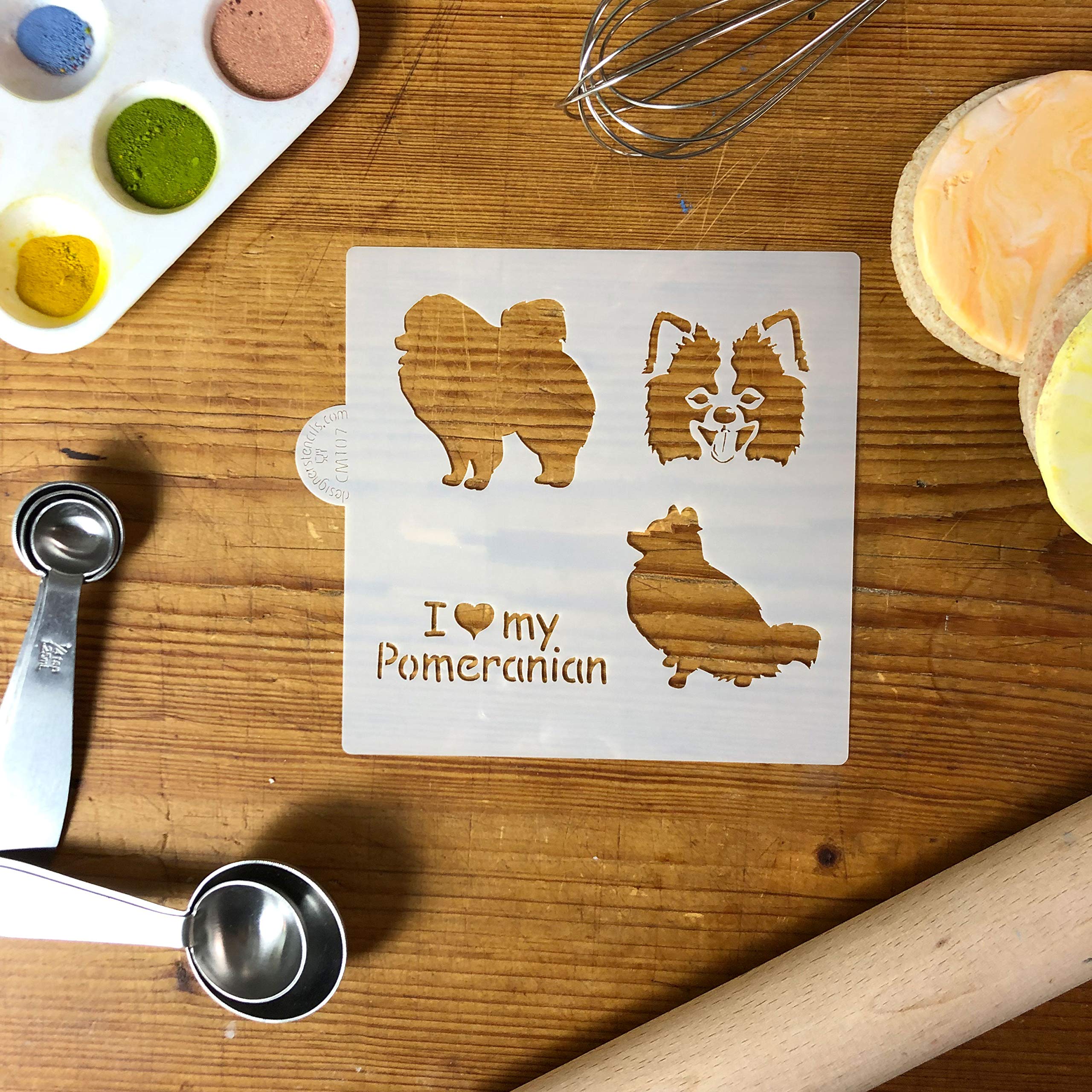 I Love My Pomeranian Cookie And Craft Stencil Cm107 By Designer Stencils