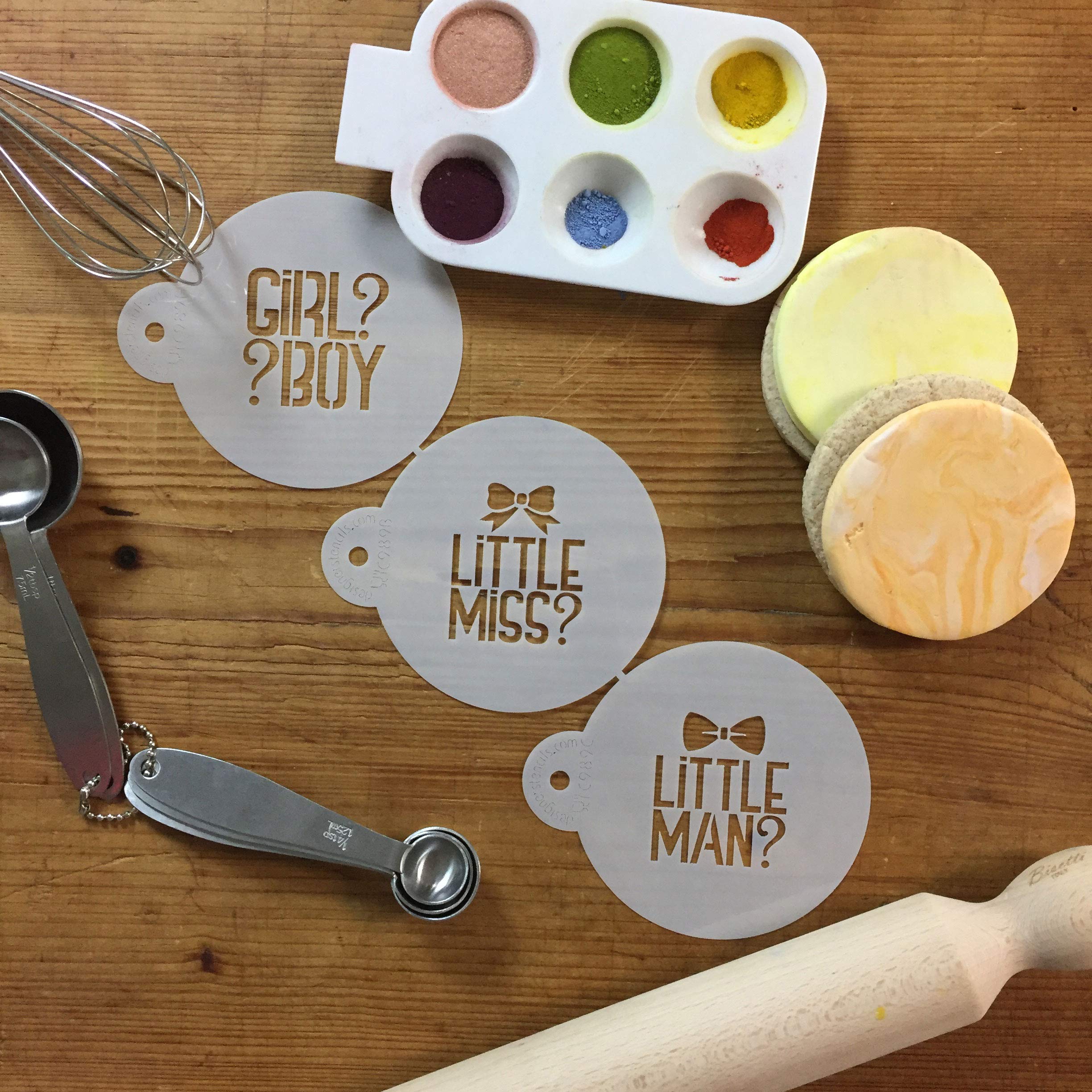 Gender Reveal Cookie Stencil Set C989 By Designer Stencils