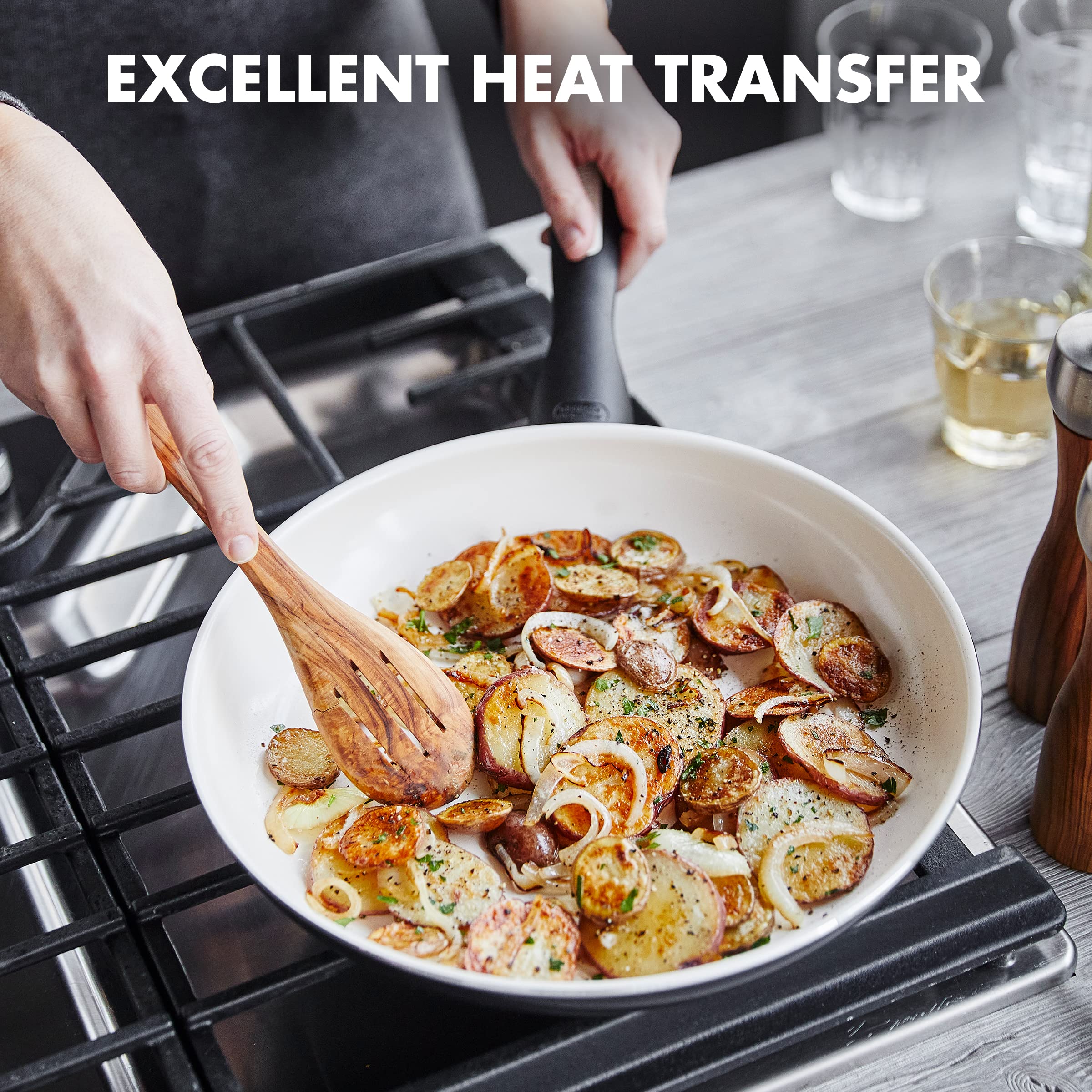 Greenpan Rio 8'' And 10'' Frying Pan Skillet Set, Pfoa And Pfas-Free, Healthy Ceramic Nonstick Cookware, Stay-Cool Bakelite Hand
