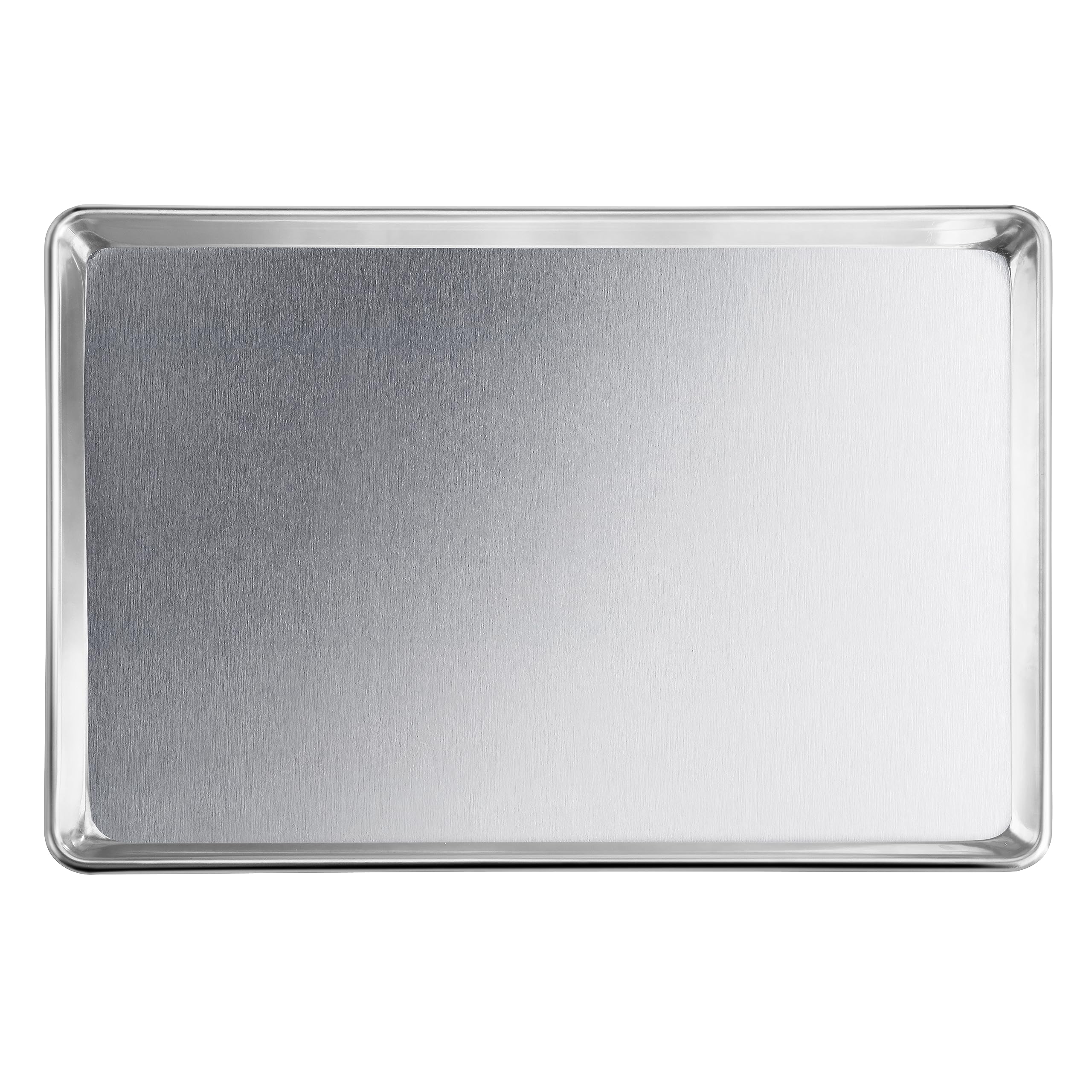 New Star Foodservice 36688 Commercial-Grade 12-Gauge Aluminum Open Bead Sheet Pan/Bun Pan, 18'' L X 26'' W X 1'' H (Full Size) |