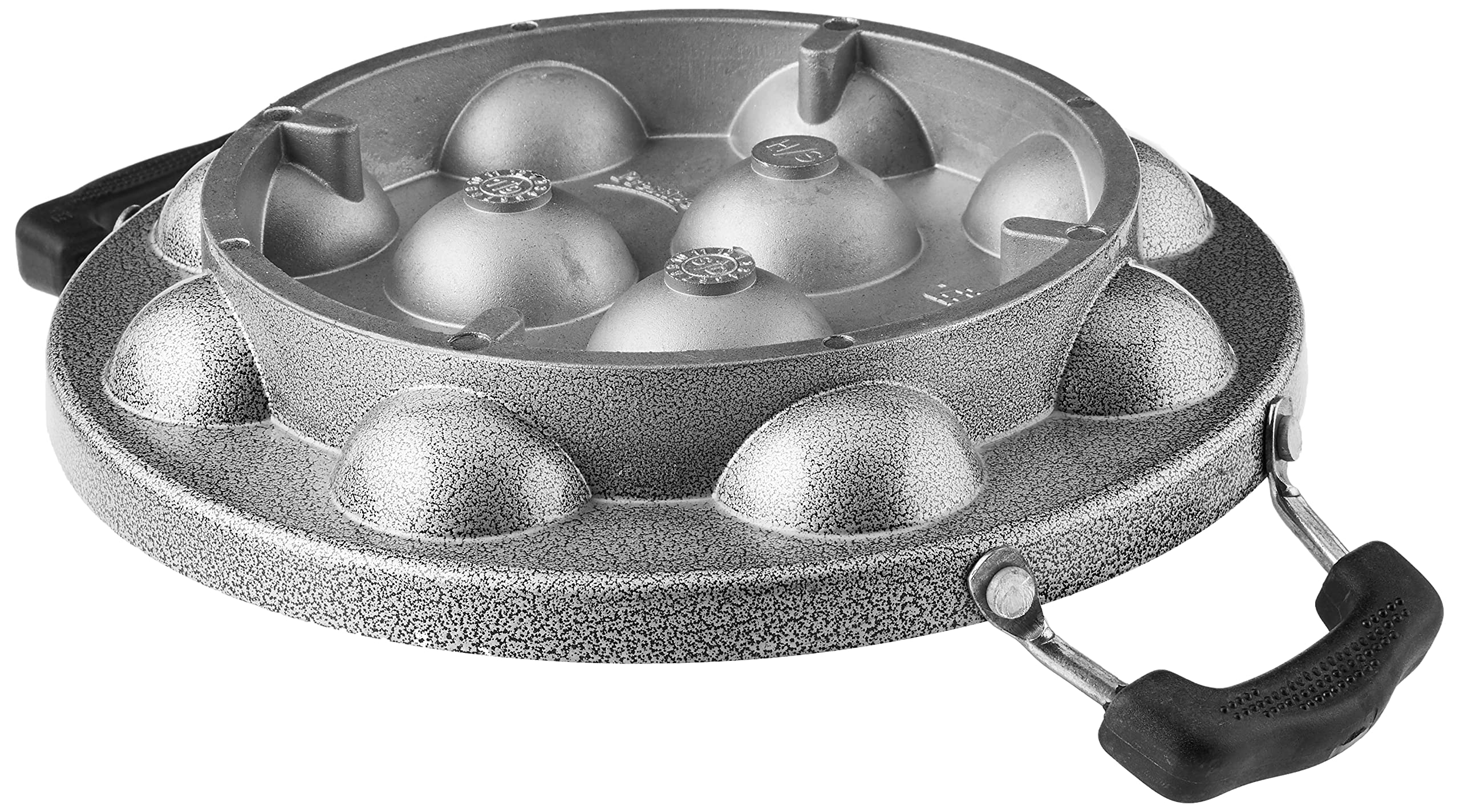 Omega Select Plus Non-Stick Paniyarakkal/Kuzhi Paniyaram/Idli/Filled Pancake Pan Also Aebleskiver/Ebelskivers Pop Maker, 11 Pits