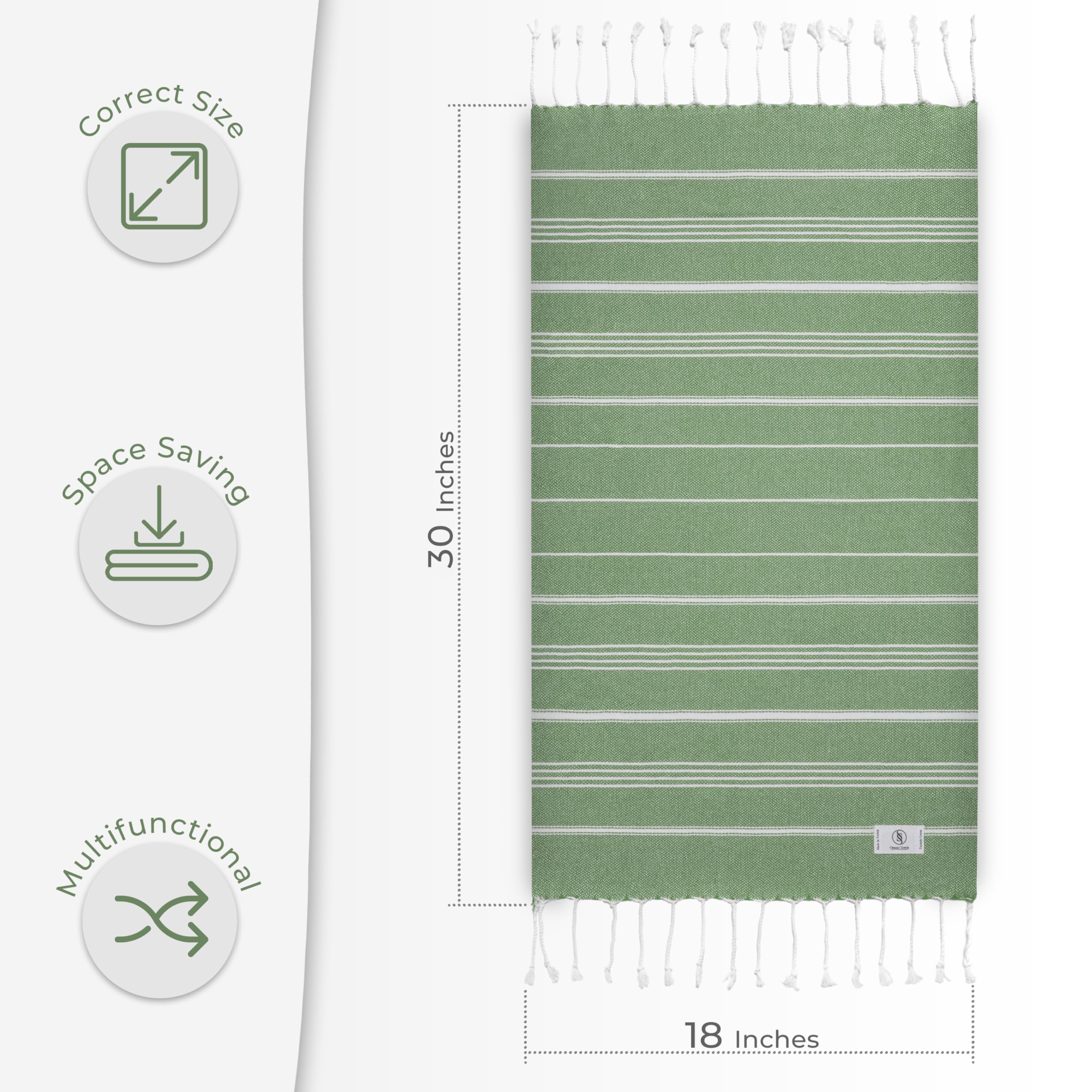 Ossano Towels Hand Towel Set Of 2 - Decorative Towels For Kitchen And Bathroom - Versitale - Tea, Dish, Drying, Cleaning, Guest,