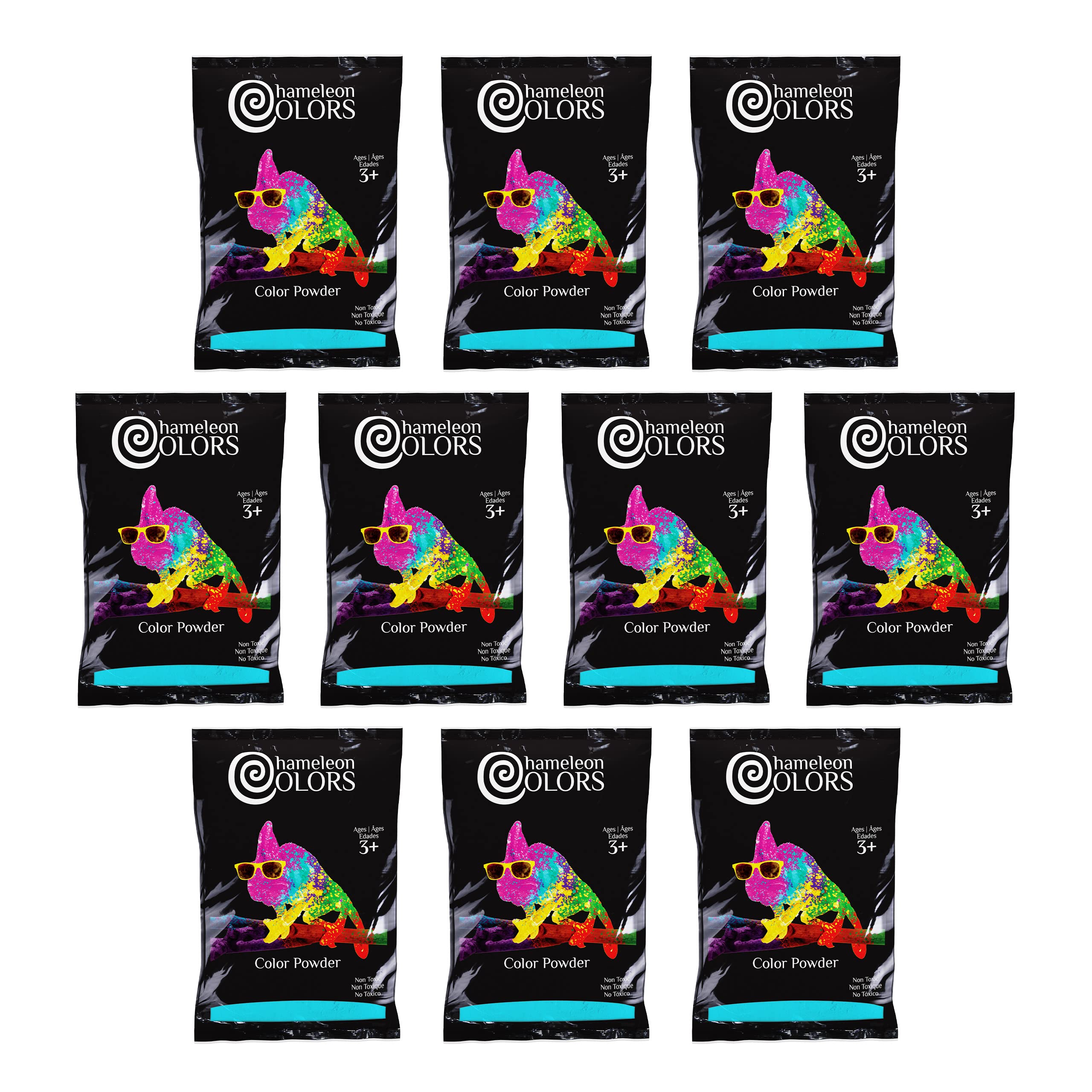 Chameleon Colors Blue Gender Reveal Powder - 1 Lb Bags - 10 Pack - For 8-10 People - Vibrant Blue Color - Powder For Baby Boy Ge