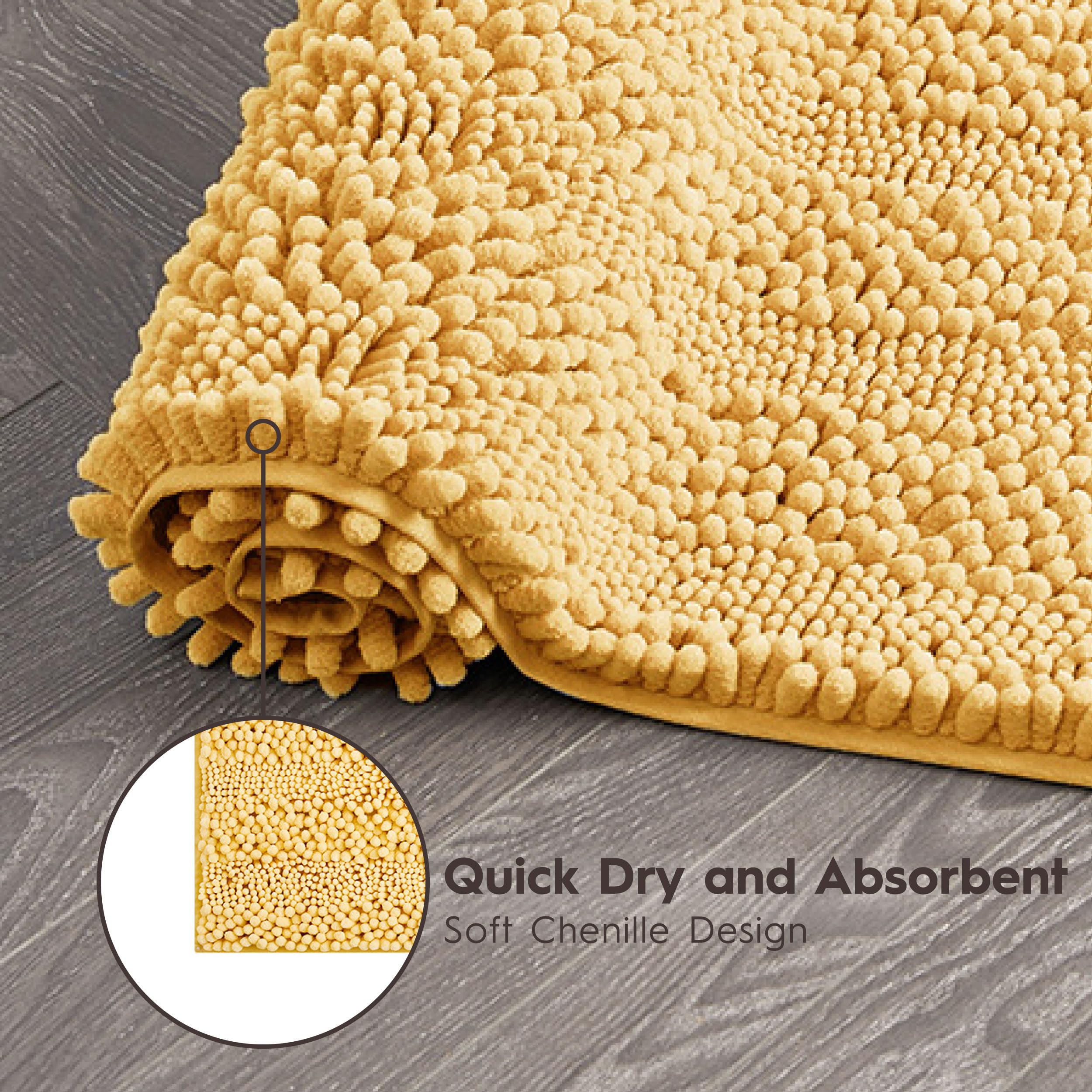 Laura Ashley - Astor Chenille Bath Mat | 100% Polyester | Premium Bathroom D  Cor | Machine Washable | Tpr Backing | Measures 20