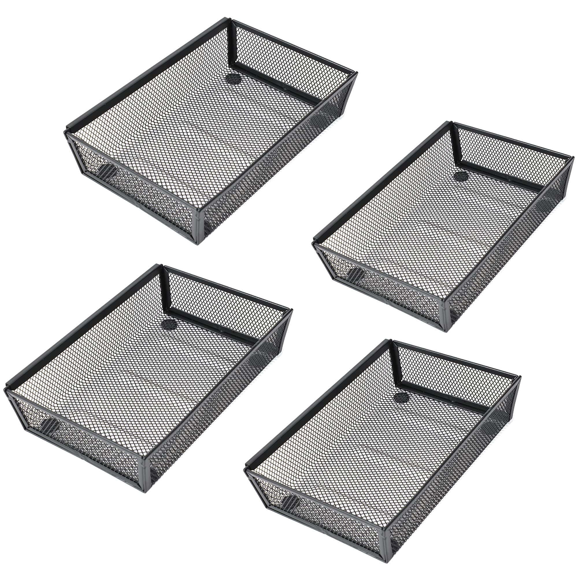 Yfeen Mesh Tray Kitchen Drawer Utensil Cutlery Tray Office Supplies With Inter-Locking Arm Drawer Dividers Organizer For Silverw