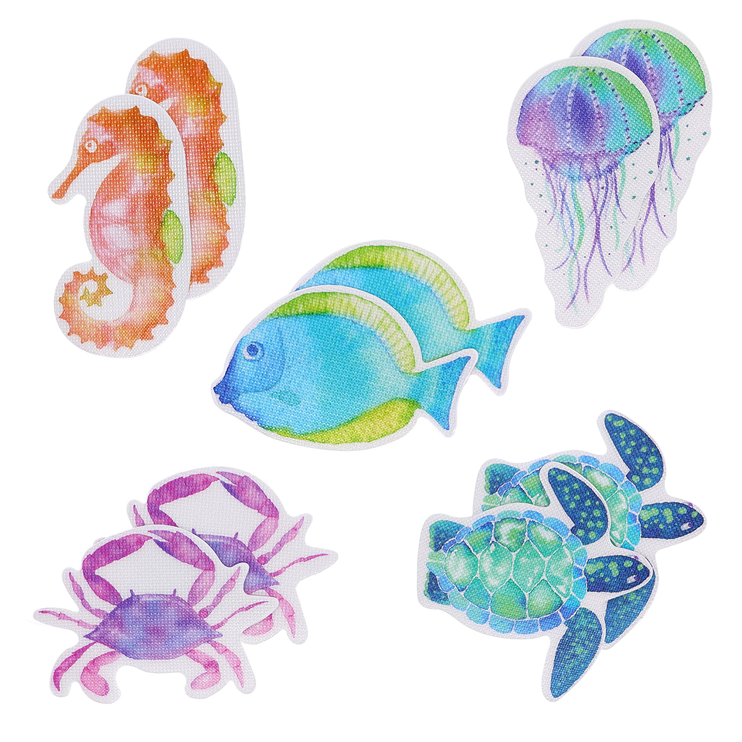 Ginsey Aqua Touch Sea Life Adhesive Non-Slip Safety Treads Tub Threads