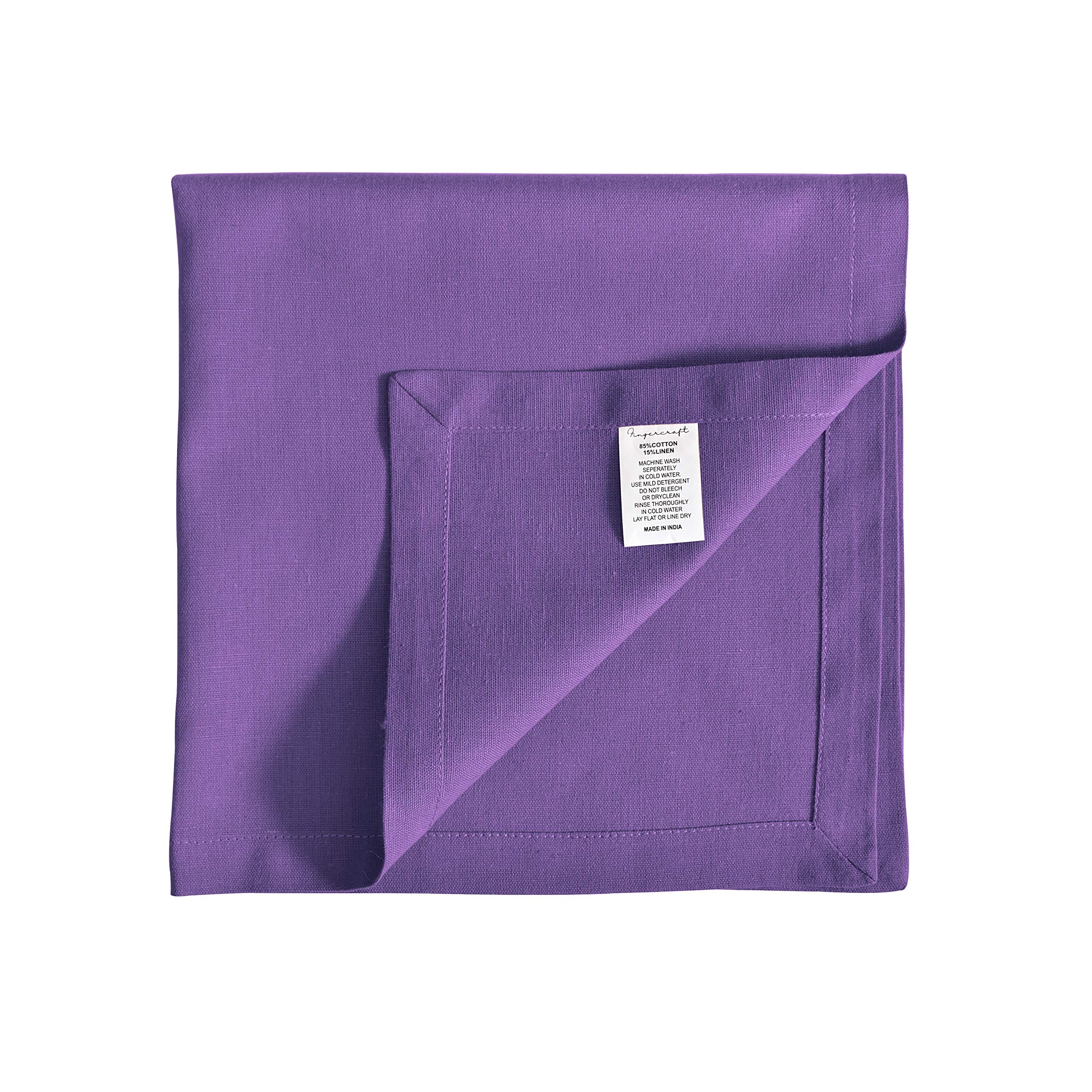 Fingercraft Dinner Cloth Napkins In Cotton Linen Blend Fabric 12 Pack Easter Special, Premium Quality, Mitered Corners For Every