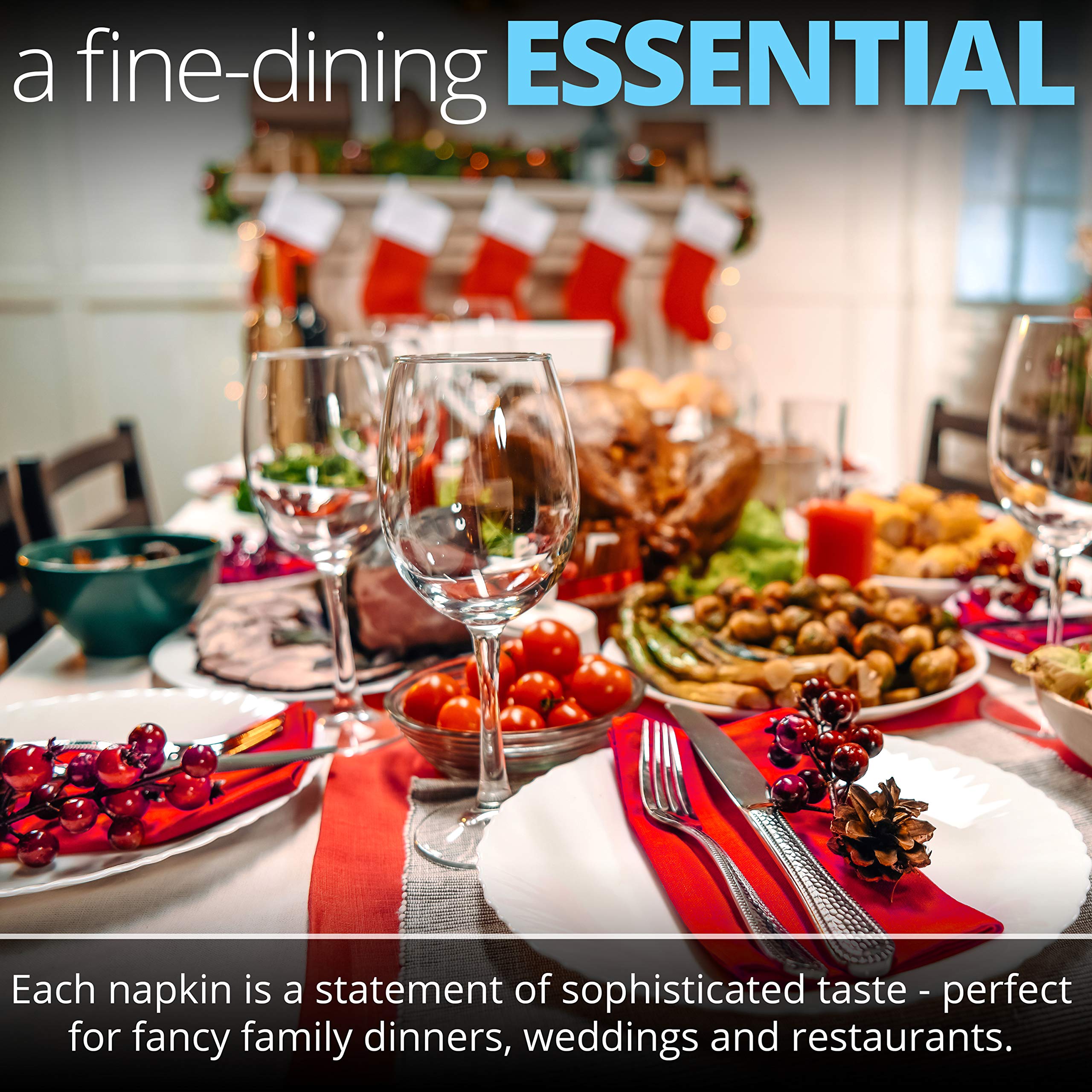 Aunti Em'S Kitchen Apricot Cotton Napkins Cloth 20 X 20 Oversized 100% Natural Bulk Linens For Dinner, Events, Weddings, Set Of