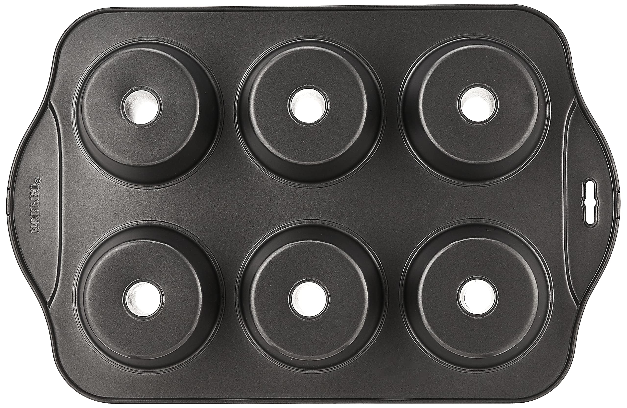 Norpro Nonstick 6 Cup Mini Angel Food Bundt Cake Kitchen Bake Pan, 17In/43Cm X 11In/28Cm X 2.25In/5.5Cm, As Shown