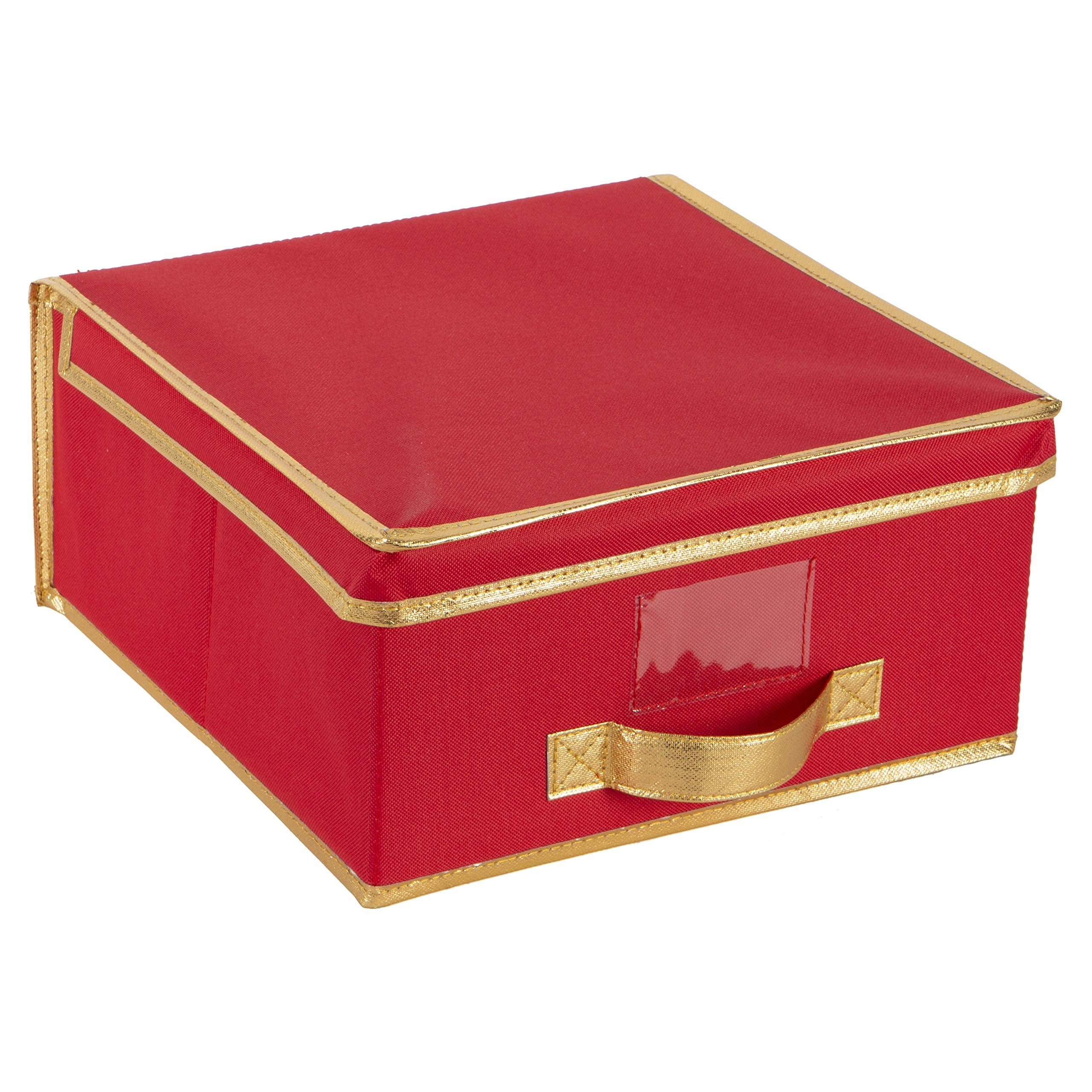 Simplify Holiday Storage Box | Christmas D  cor Organizer | Good for Seasonal Items | Closet Storage | Collapsible | Lidded | Re