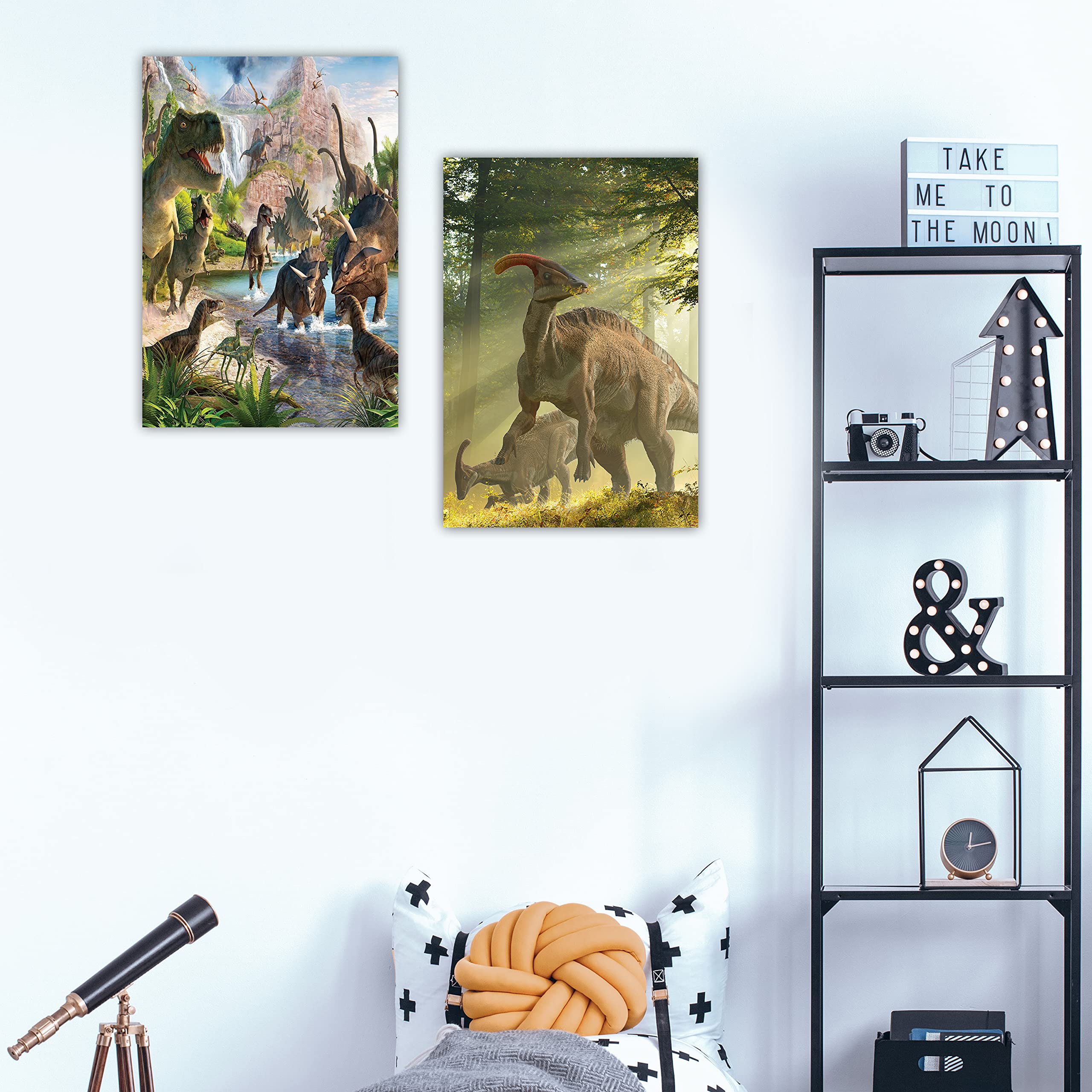 Gtotd Dinosaur Wall Art Decor Posters (8 Pack) 11.5'' X 16.5 Dinosaur Merch Party Supplies Gifts Pictures Unframed Version Hd Pr