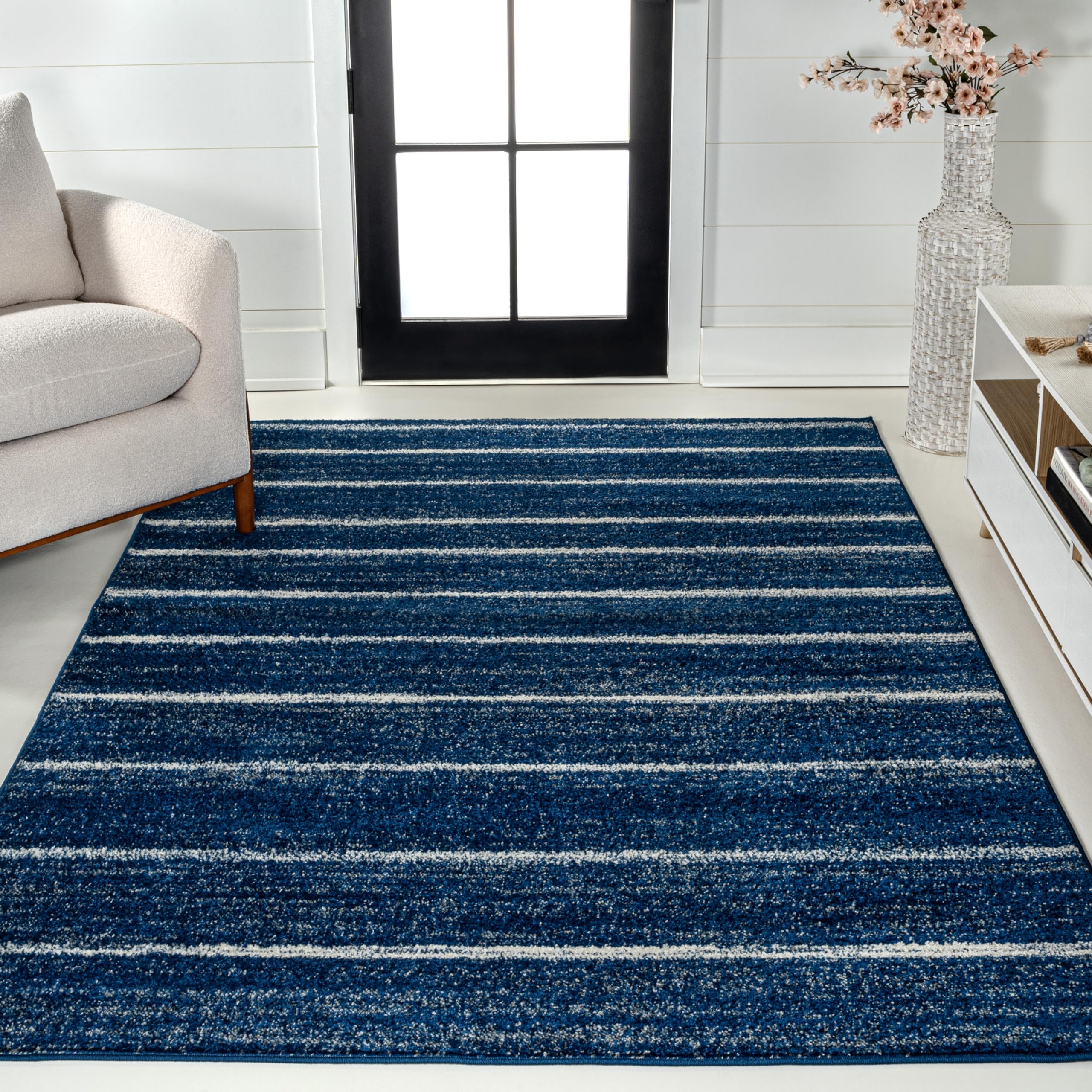 JONATHAN Y MOH201C-4 Williamsburg Minimalist Stripe Area Rug, Contemporary, Modern, Bohemian, Scandinavian, Rustic for Living Ro