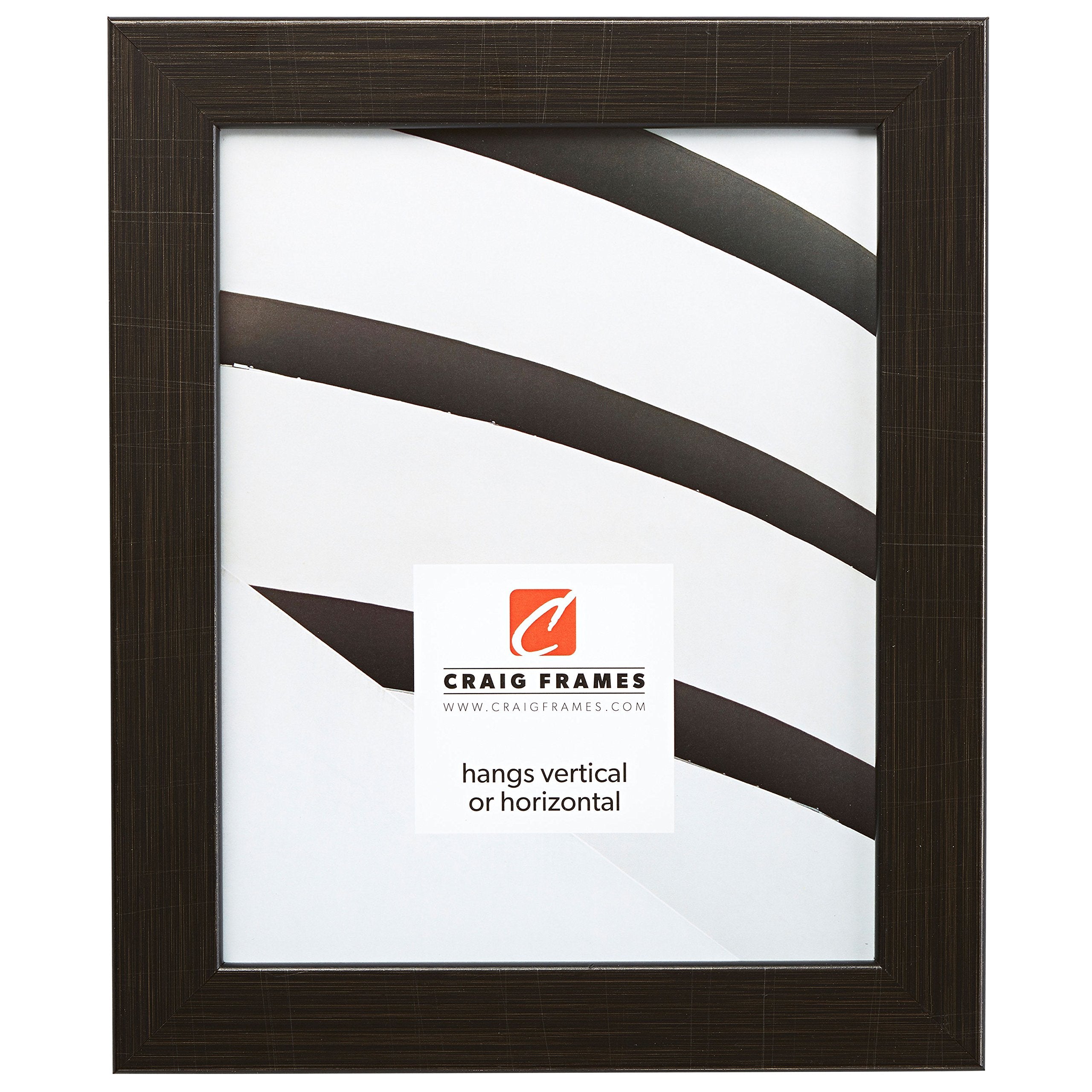 Craig Frames Bauhaus 125, 16x24 Picture Frame, Scratched Black