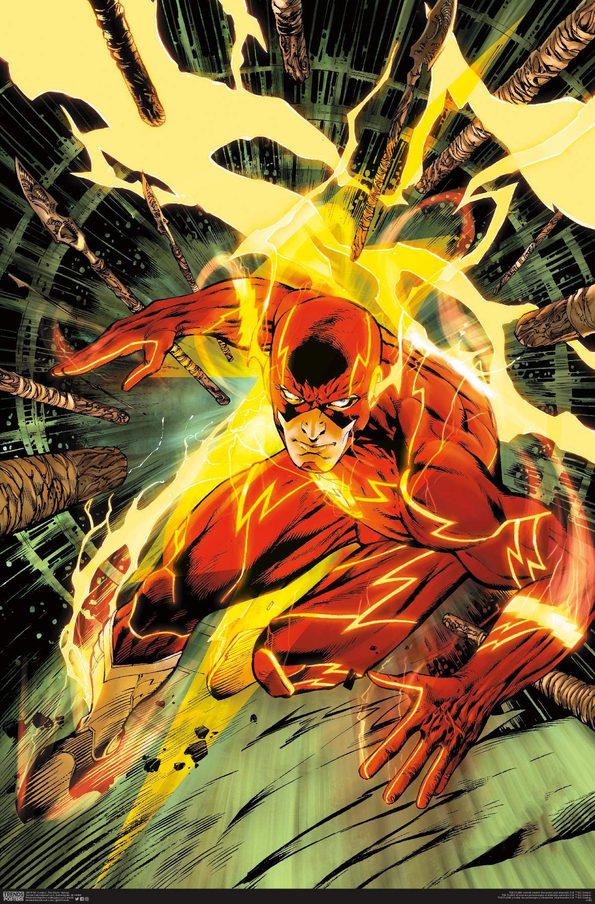 Trends International Dc Comics - The Flash - Spears Wall Poster, 22.375'' X 34'', Premium Unframed Version