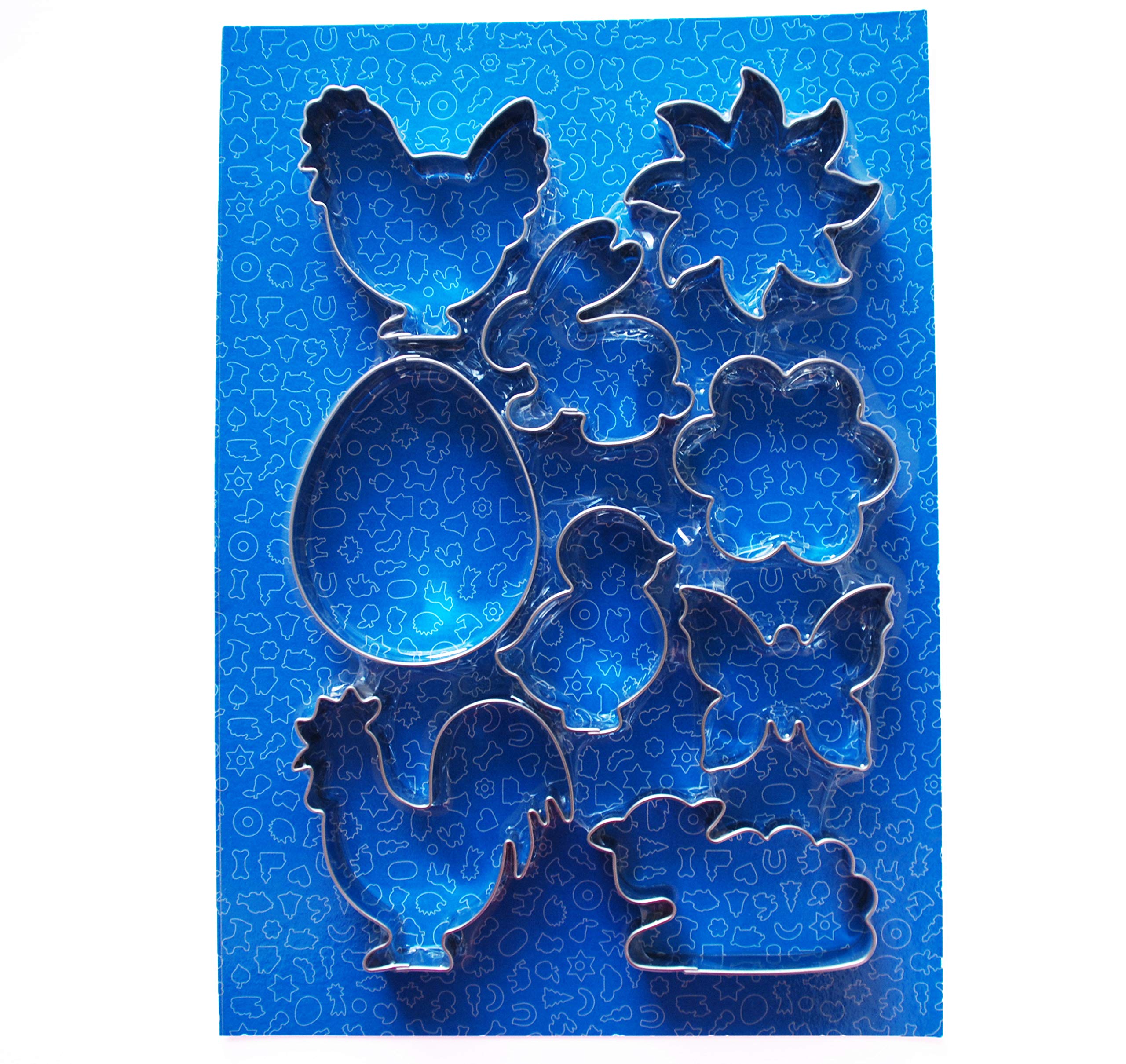 Cookie Cutters, 9 Piece Set, Stainless Steel, Sun Cookie Cutter, Flower Cookie Cutter, Butterfly Cookie Cutter, Rooster Cookie C