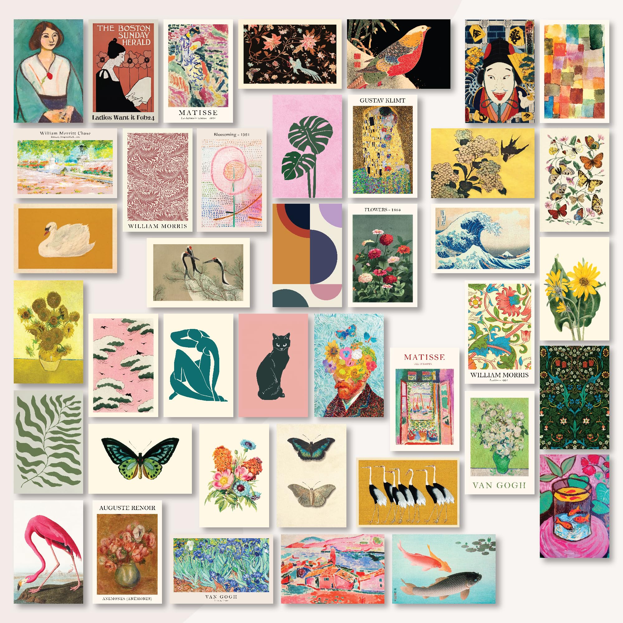 97 Decor Eclectic Wall Decor - 40Pcs Maximalist Decor, Colorful Wall Art Funky Decor Aesthetic Pictures, Eclectic Gallery Wall P