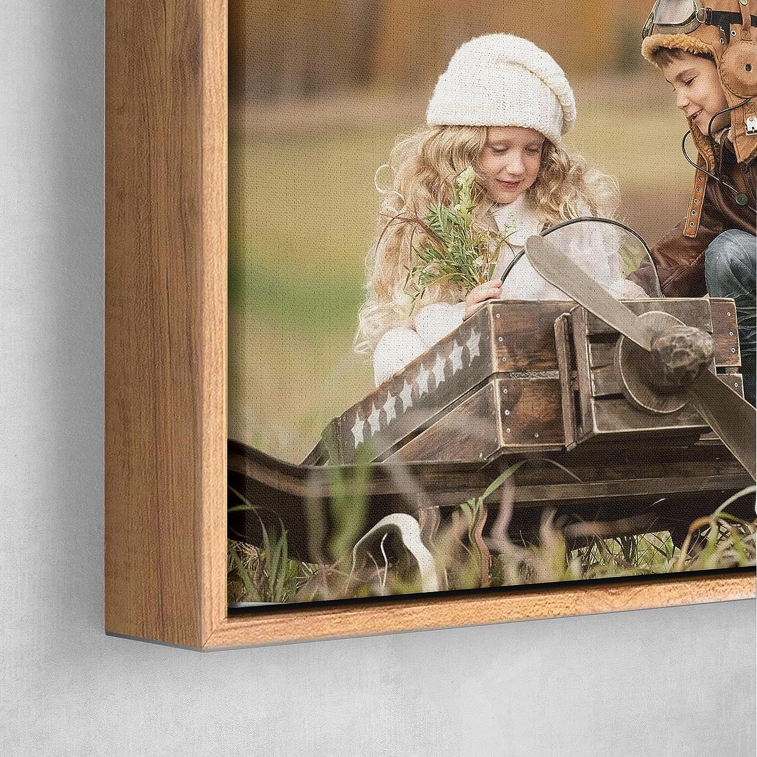 Personalized Custom Canvas Prints: Photo On Canvas (Light Brown 24X36) Transform Your Photos Into Stunning Framed Wall Art Digit
