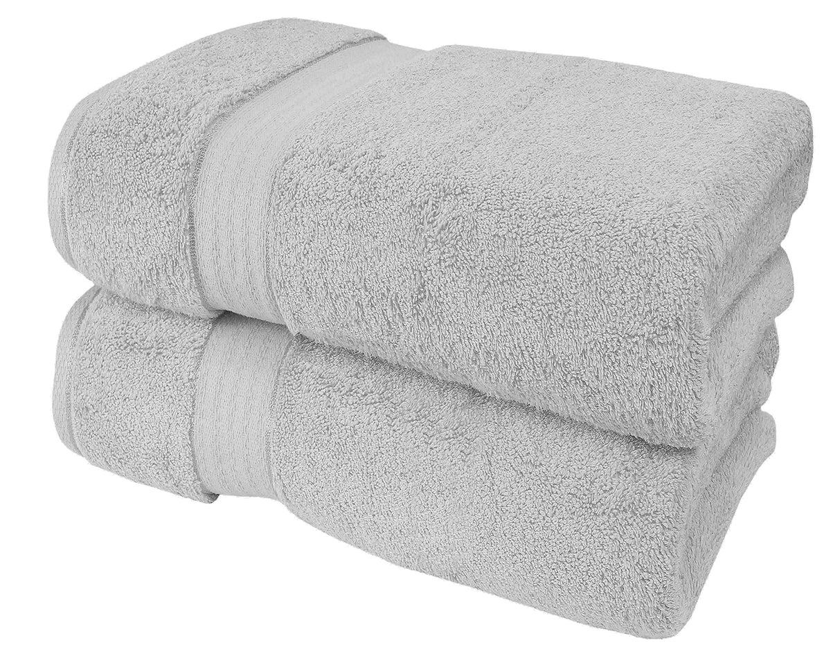 Glamburg 700 Gsm Premium Cotton 2-Pack Oversized Extra Large Bath Sheets - 100% Combed Cotton - 2 Bath Sheets 35X70 - Luxury Hot