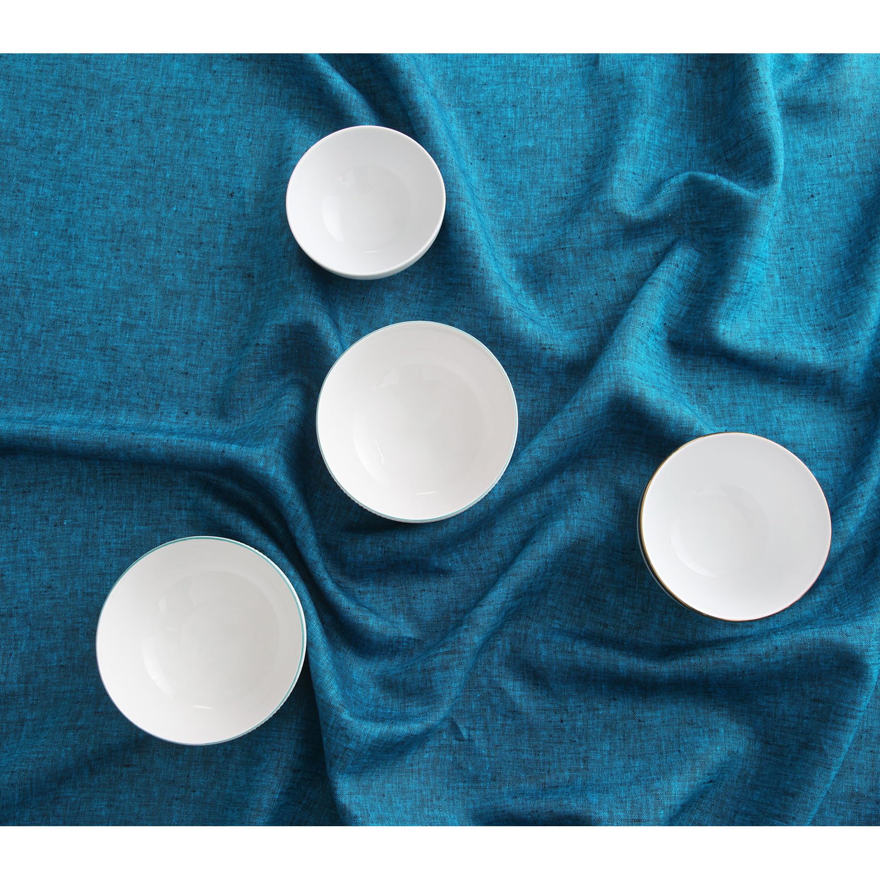 Solino Home Linen Tablecloth 120'' L X 60'' W Inch - 100% Pure Linen Chambray Teal Table Cloth For Rectangle Tables - Athena, Ma