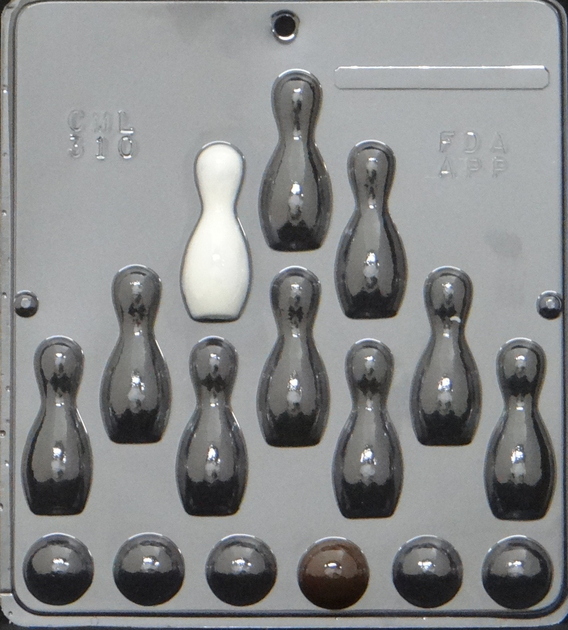 Bowling Assortment Chocolate Candy Mold 310