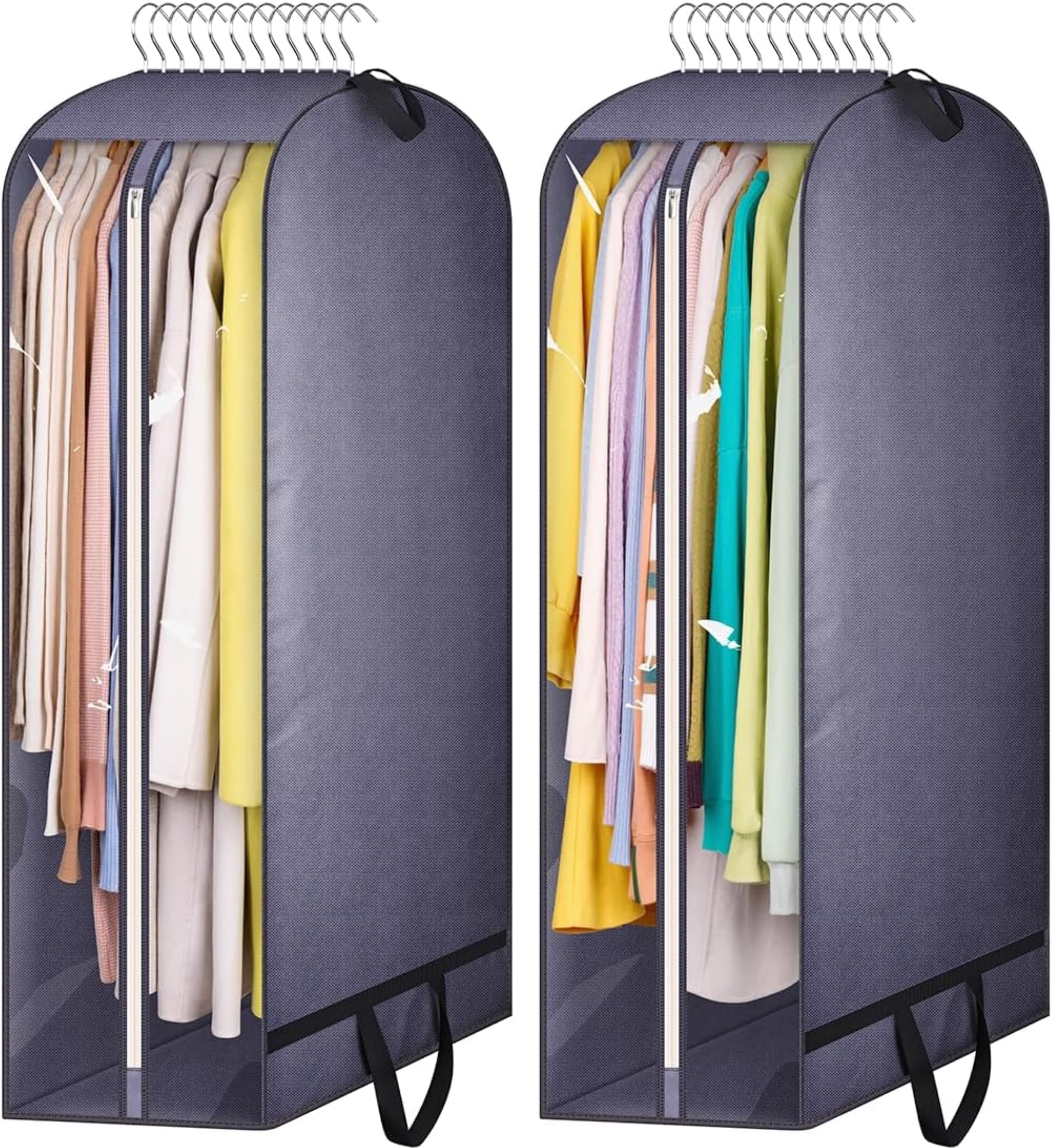 Raahii 10 Inch 2 Piece Clothes Bag For Wardrobe Hanging Rack Protector For Blazer Cover, Coat Covers With Zip For Storage Of Sui