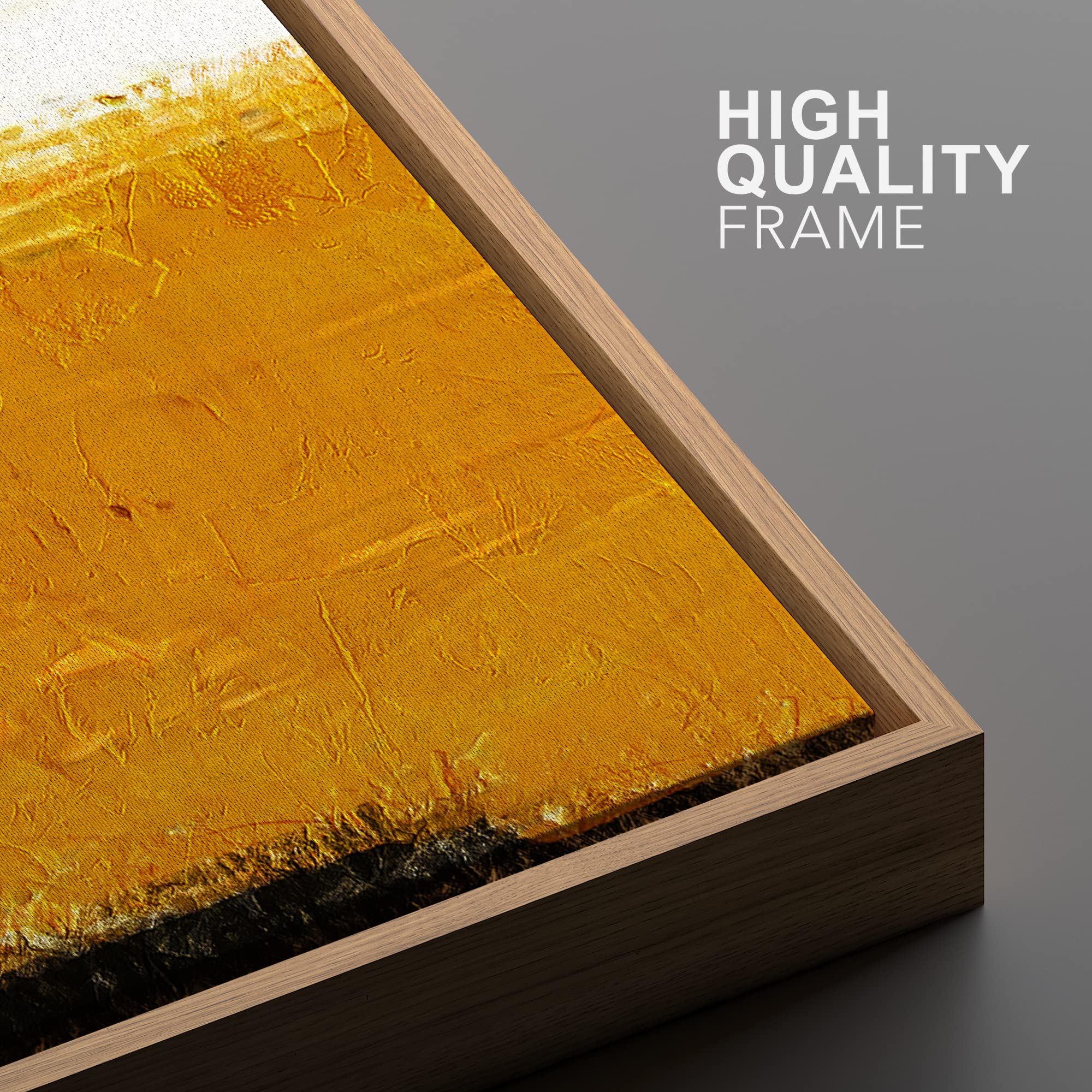 Ashbrook Framed Canvas Print Wall Art Orange Gray Black Paint Stroke Landscape Abstract Shapes Illustrations Modern Art Contempo