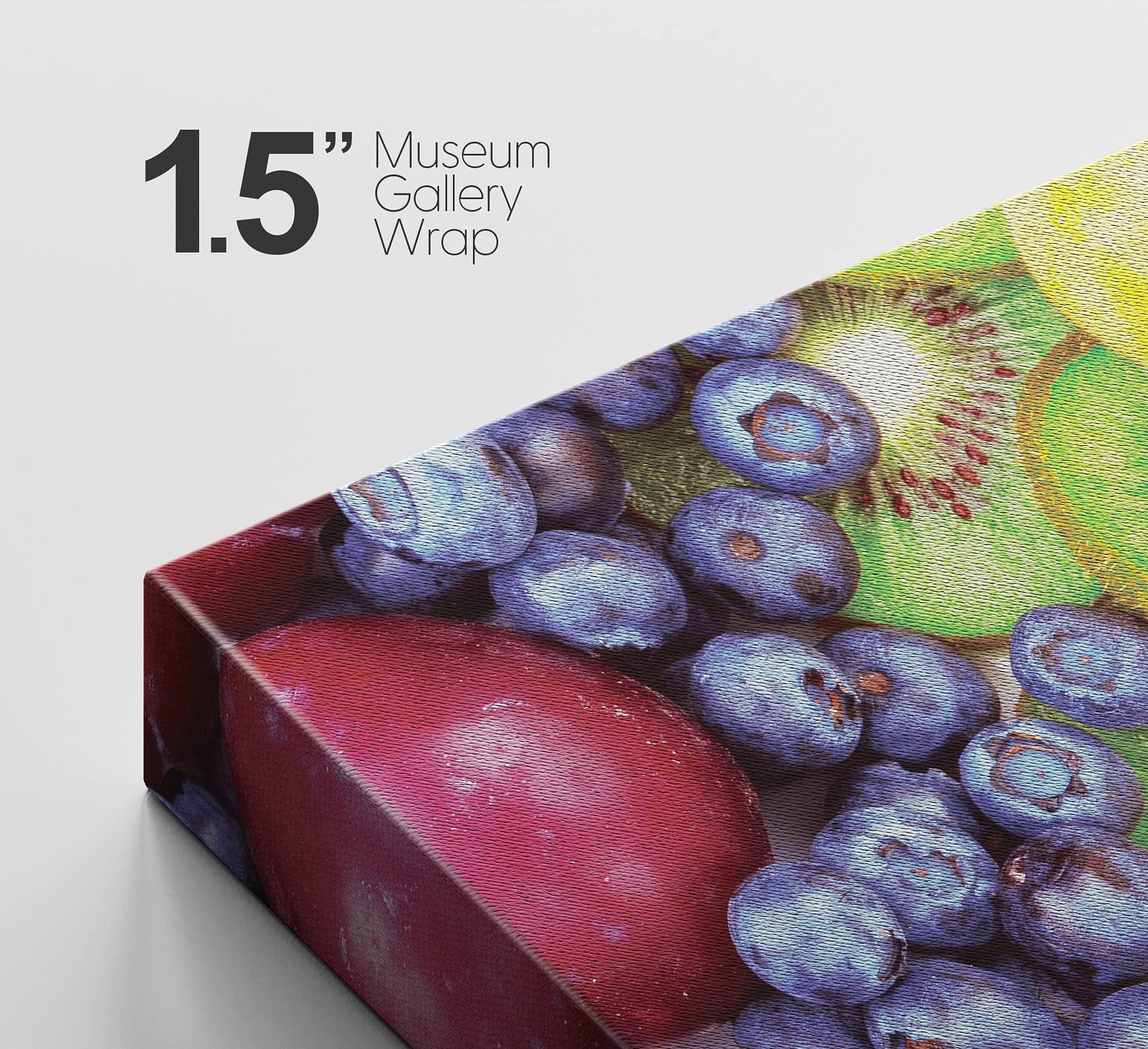 Signford Canvas Print Wall Art Variety Of Kiwi, Lemons, And Oranges Fruit Family Photography Modern Art Decorative Elements Clos