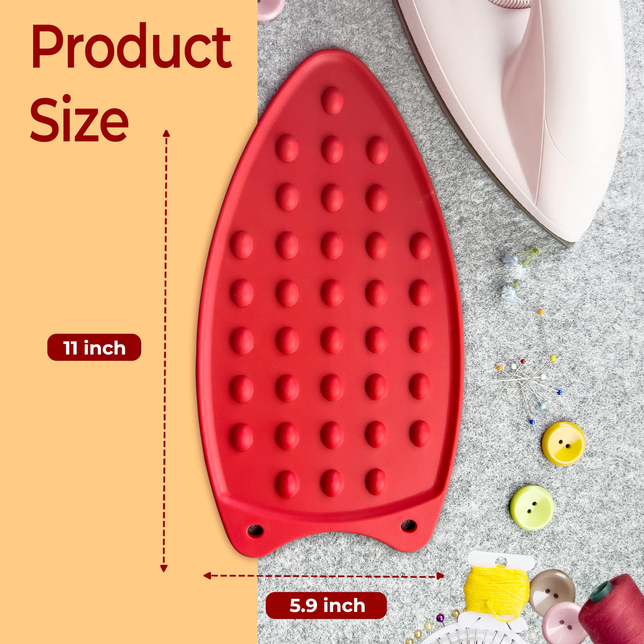 Savina Silicone Rest Pad For Ironing Board(2 Pack). Heat Resistant Pad, Thicker Version. Perfect Combination With Ironing Board