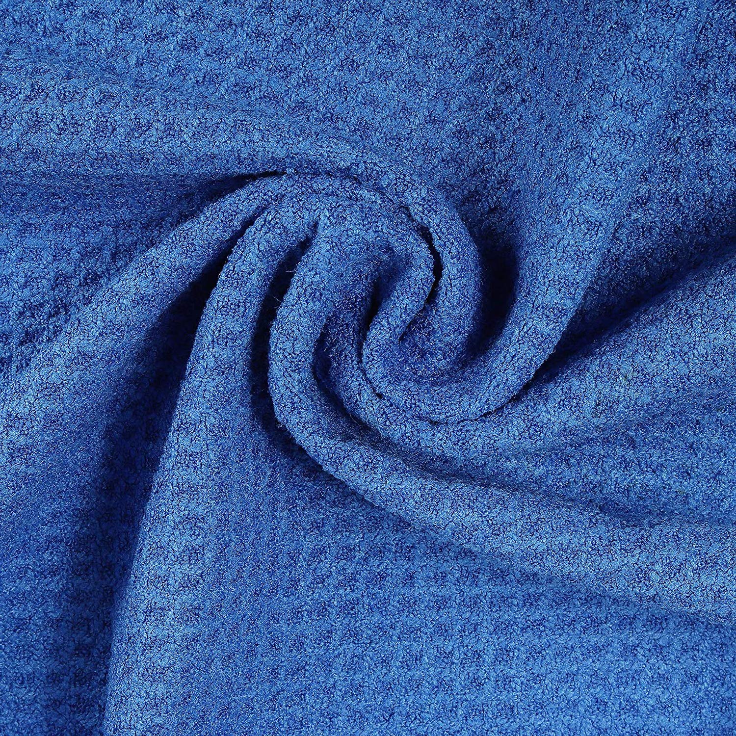 Vividly 2 Pack Tri-Fold Golf Towels, Premium Microfiber Fabric Waffle Pattern With Black Heavy Duty Carabiner Clip, Blue Golf To