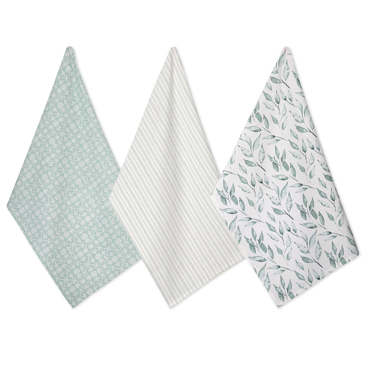 Folkulture Kitchen Towels With Hanging Loop, 18 X 28 Inches, Set Of 3 Modern Tea Towels Or Dish Towels For Drying Dishes, 100% C
