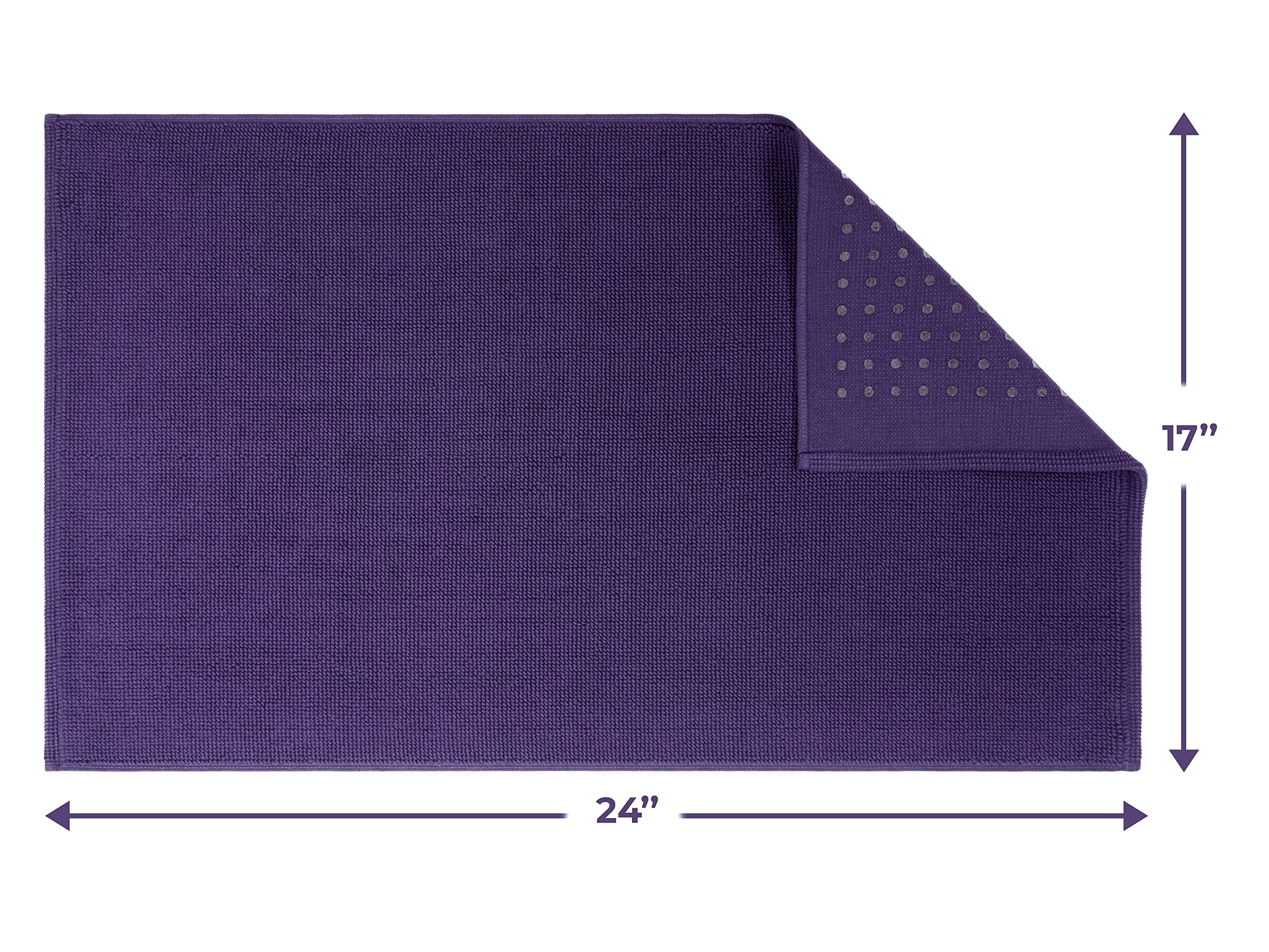Cotton Paradise Bath Rug for Bathroom  17x24 inch 100% Cotton Non Slip Bath Mat Rug  Soft Absorbent Machine Washable  Purple Bath Rug