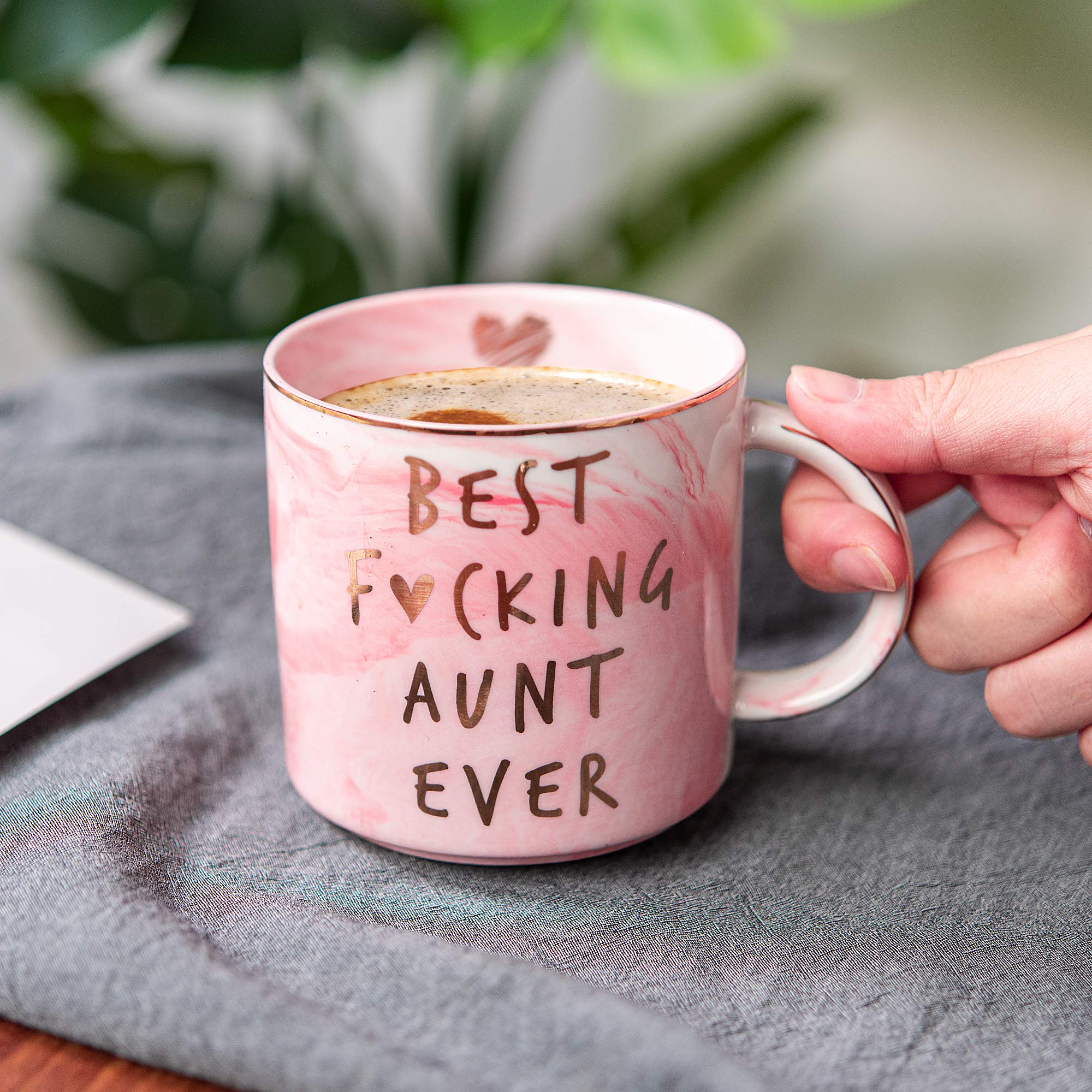 Hendson Aunt Gifts from Niece  Nephew - Best Aunt Ever - Funny Gift for Aunts - BAE Best Aunt Ever Gifts for Birthday - Great Auntie Gifts - Cute Favorite Aunt Mug  Ceramic 11.5oz Coffee Cup