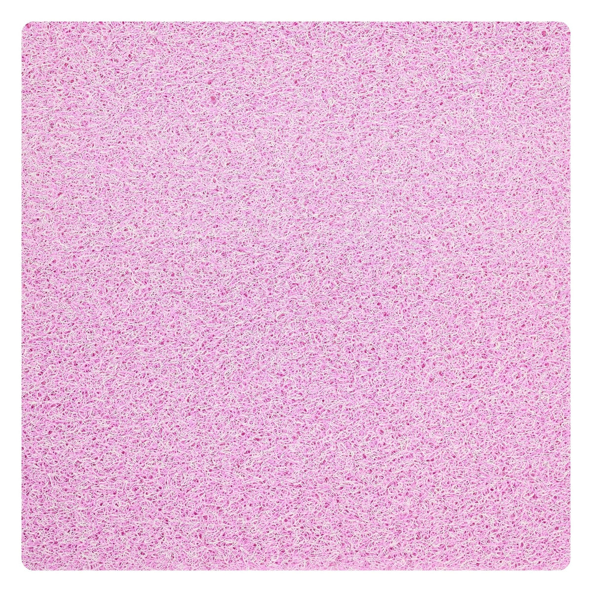 Enkosi Soft Loofah Mat - Extra Large Square Shower Mat - Non Slip Bathroom Bath Shower Mat - Pink Mix (31X31 Inches)