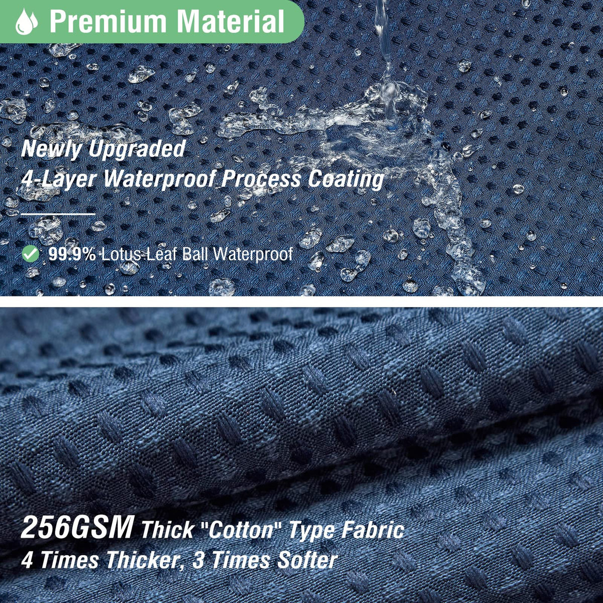 Dynamene Dynamene Thick Fabric Shower Curtains For Bathroom - Waffle Weave Heav ...