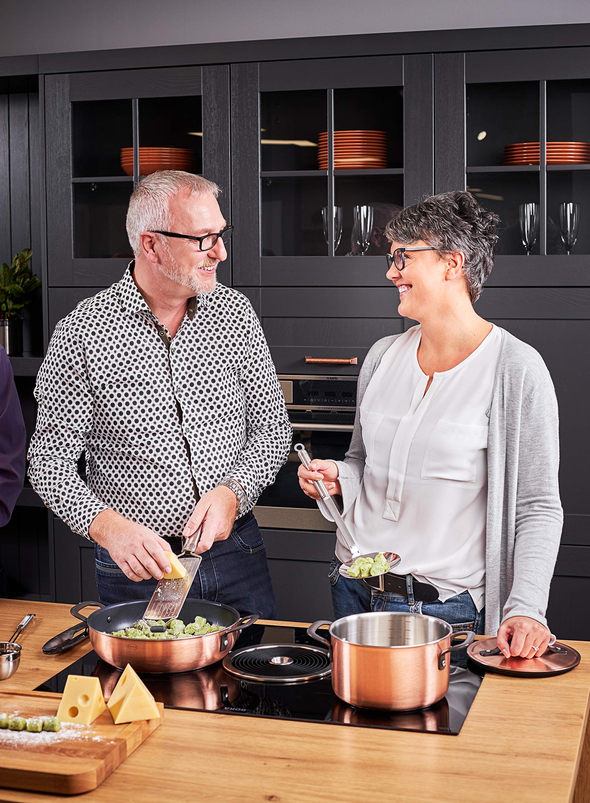 Rsle Stainless Steel Skimmer Ladle, Round Handle, 4.7-Inch Diameter,Silver