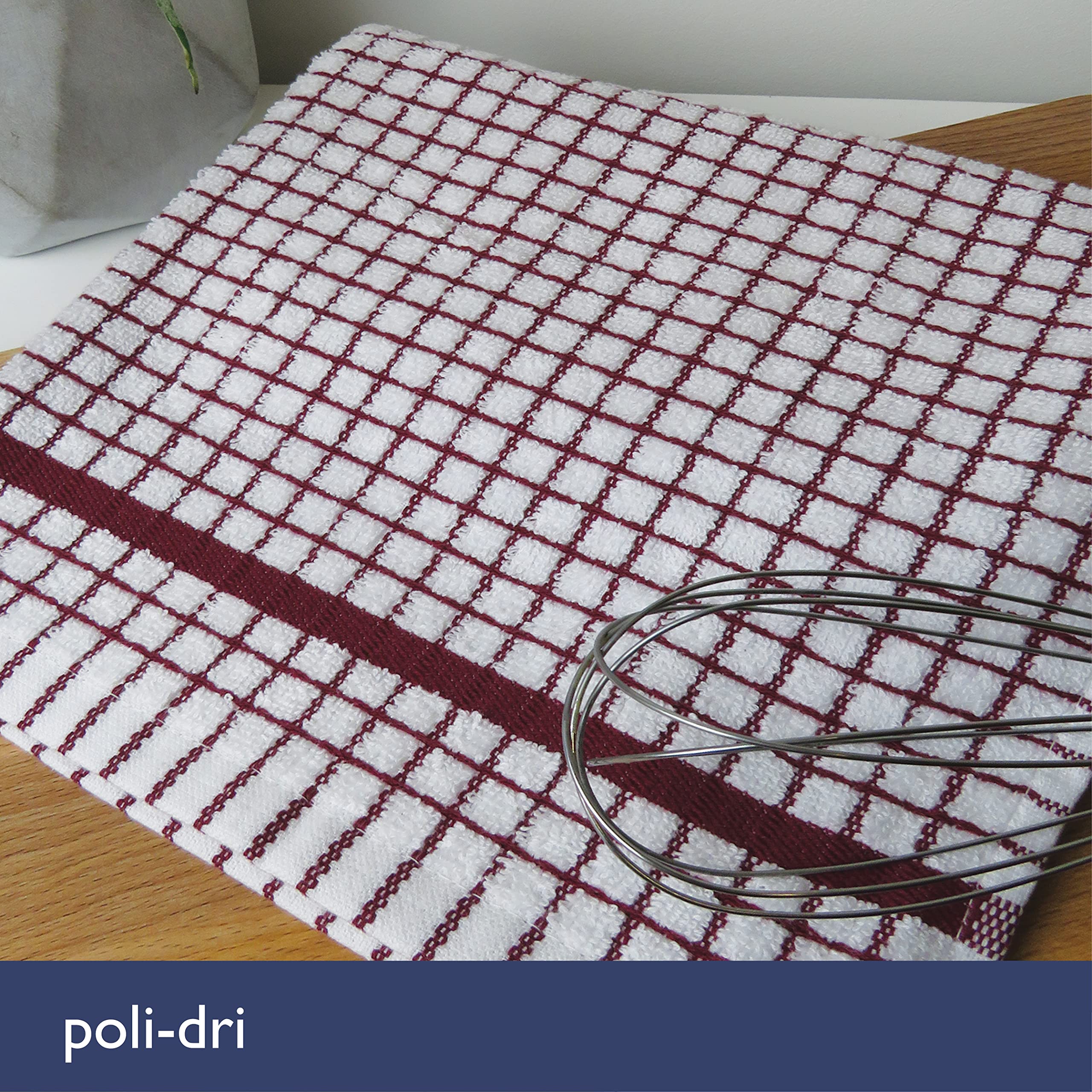 Samuel Lamont Poli-Dri Cotton Tea Towel Burgundy