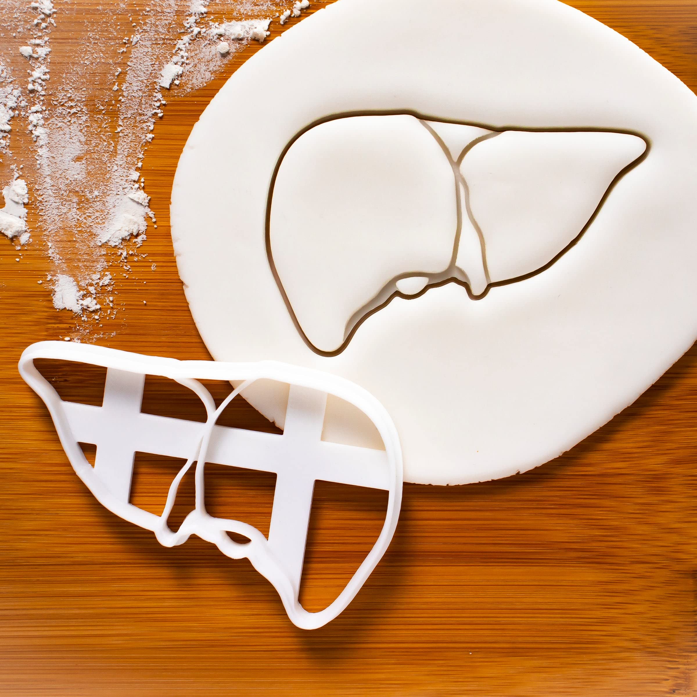 Set Of 3 Gastrointestinal Anatomy Cookie Cutters (Designs: Intestines, Liver And Stomach), 3 Pieces - Bakerlogy