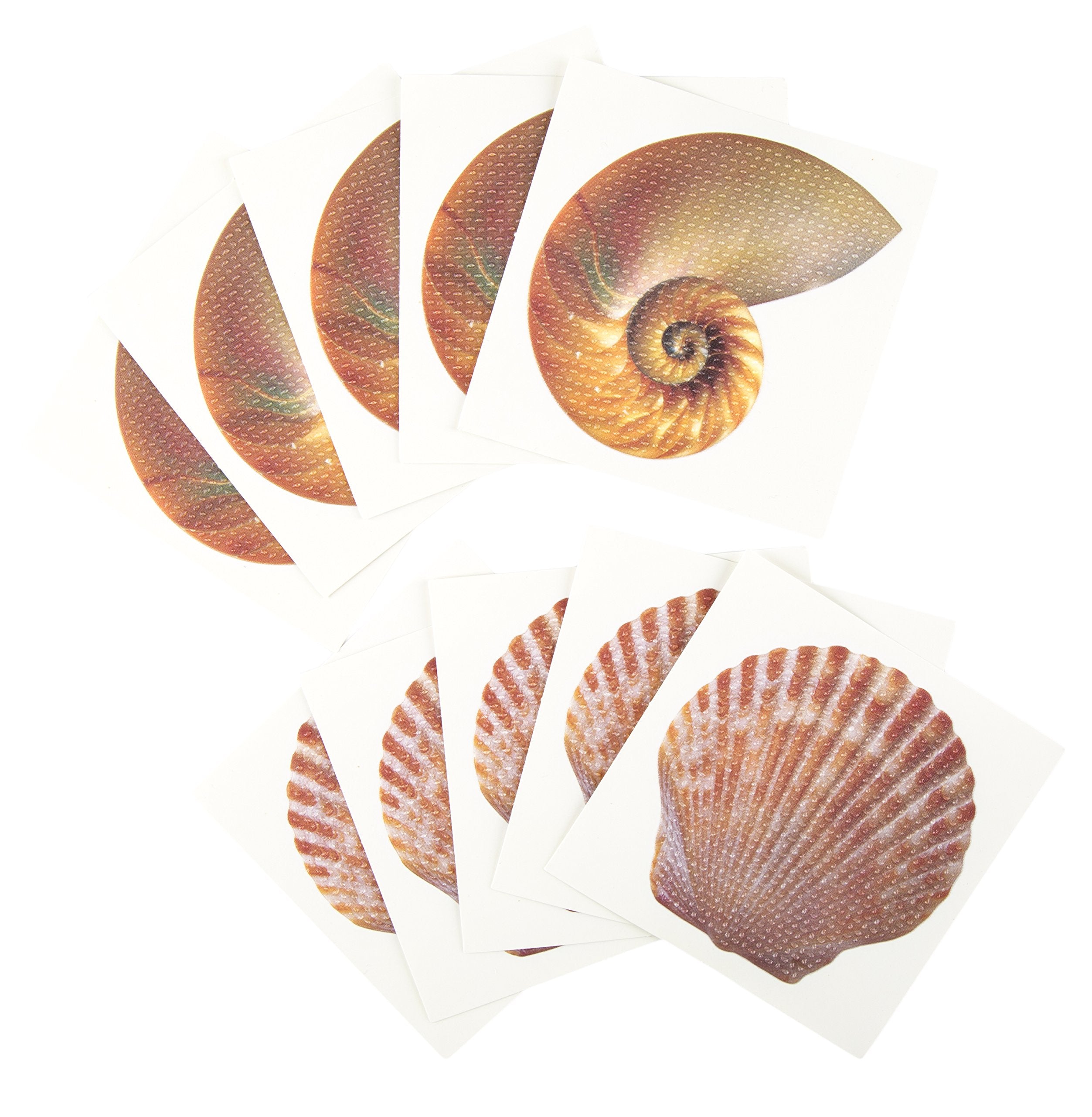 Ginsey Aquatouch Textured Shell Tub Treads - Built From Durable Pvc - Easy Installation - 10-Pack