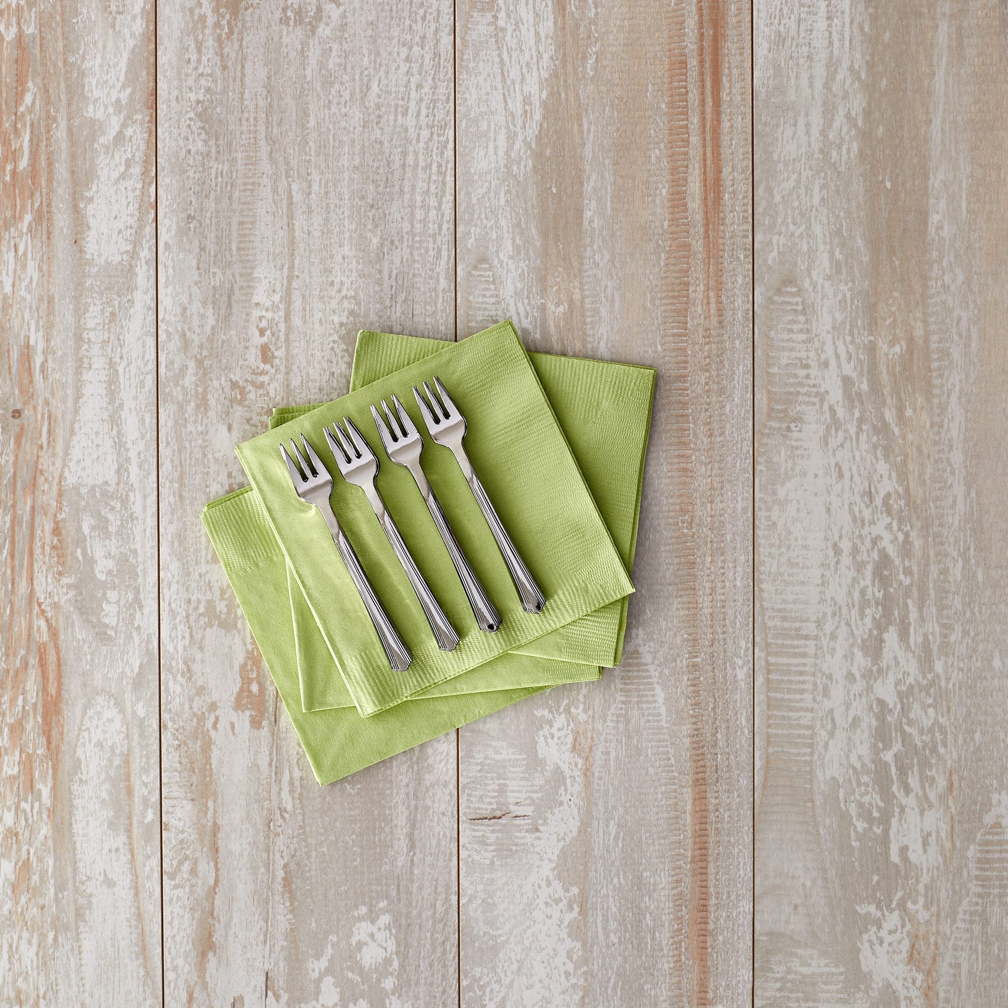 Wna 50 Count Reflections 4.2 Petite Plastic Tasting Fork, Silver