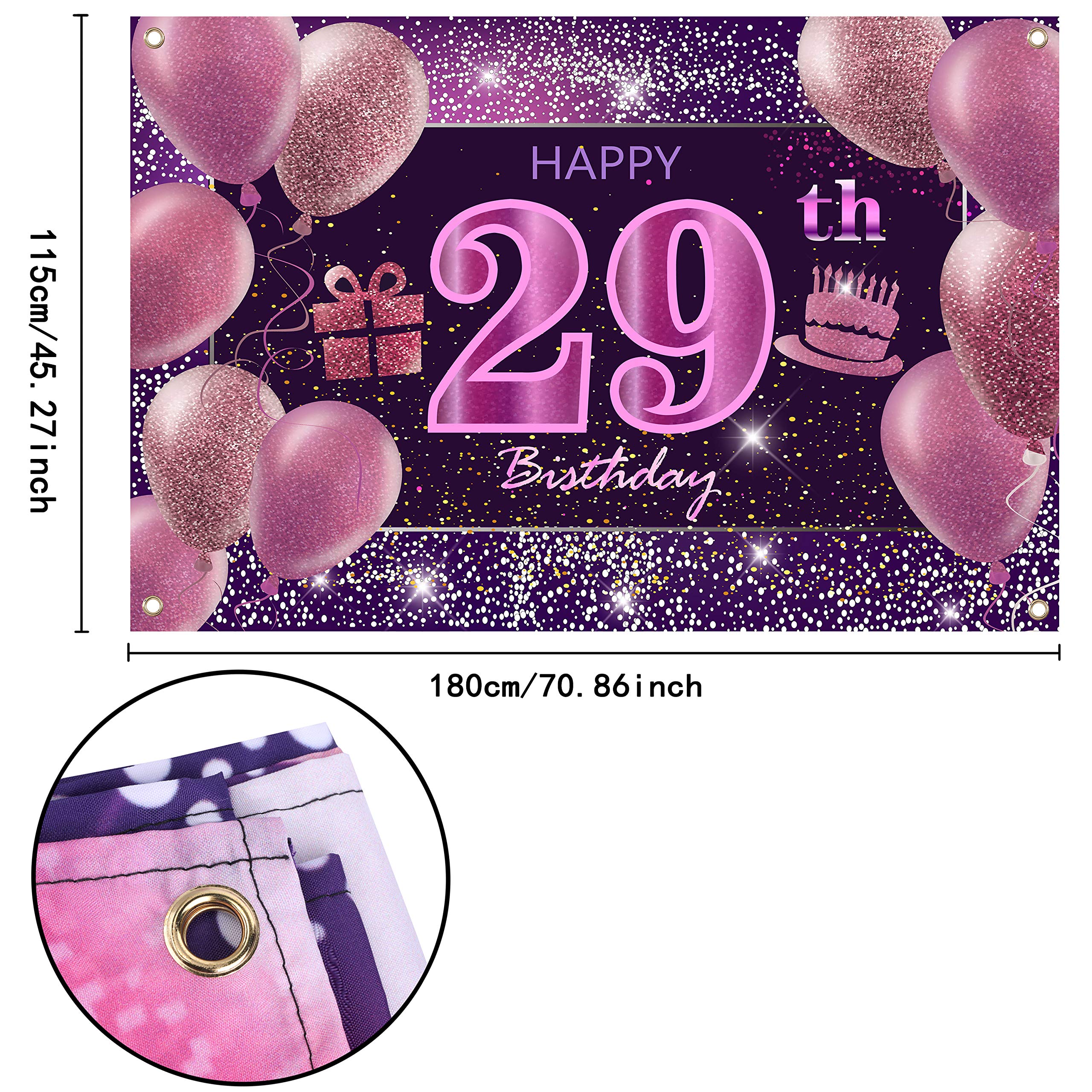 29Th Birthday Decorations For Girls Imisi Happy Birthday Banner Pink Decorations For A Party Birthday Backdrop For Women