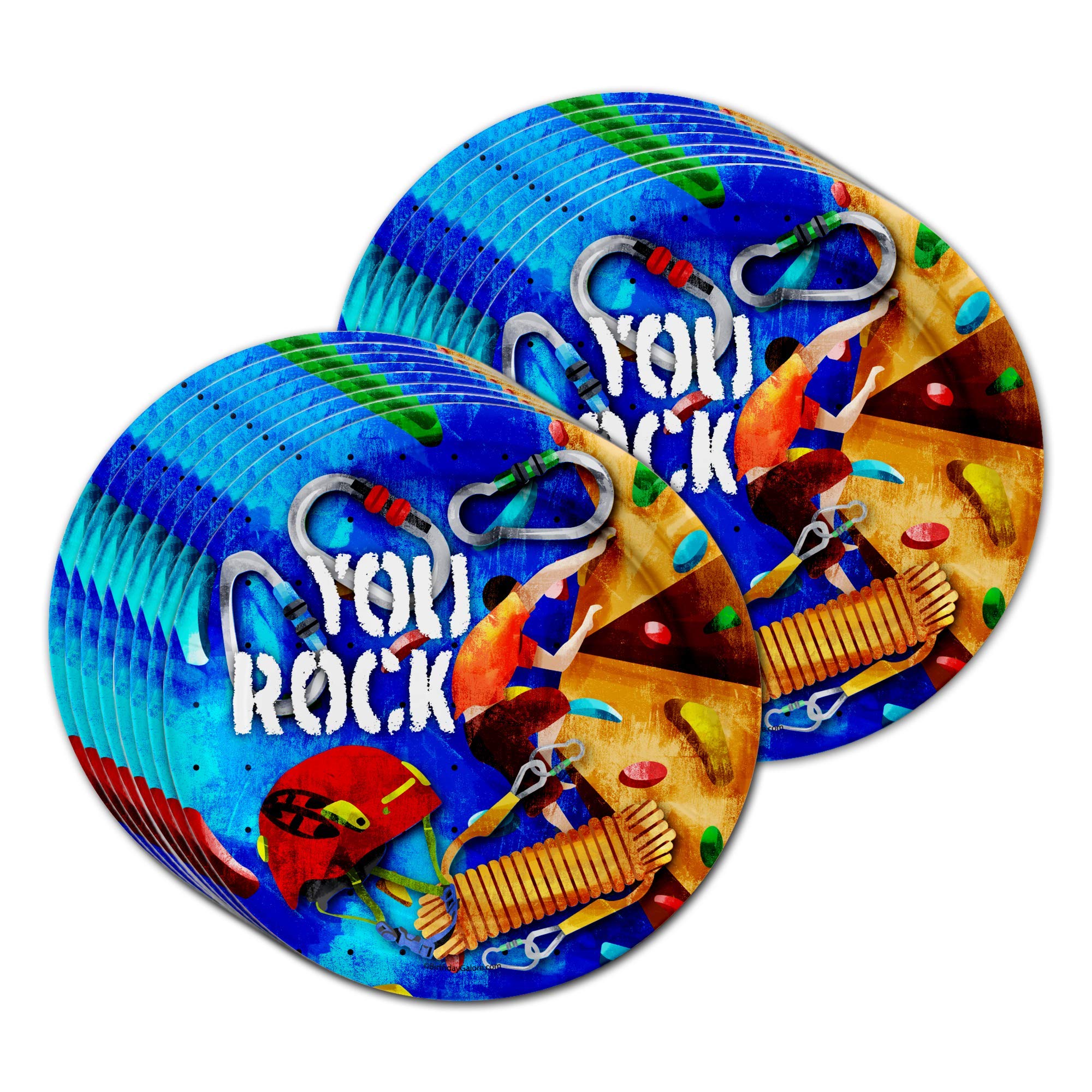 Rock Climbing Party Supplies Set Plates Napkins Cups Tableware Kit for 16
