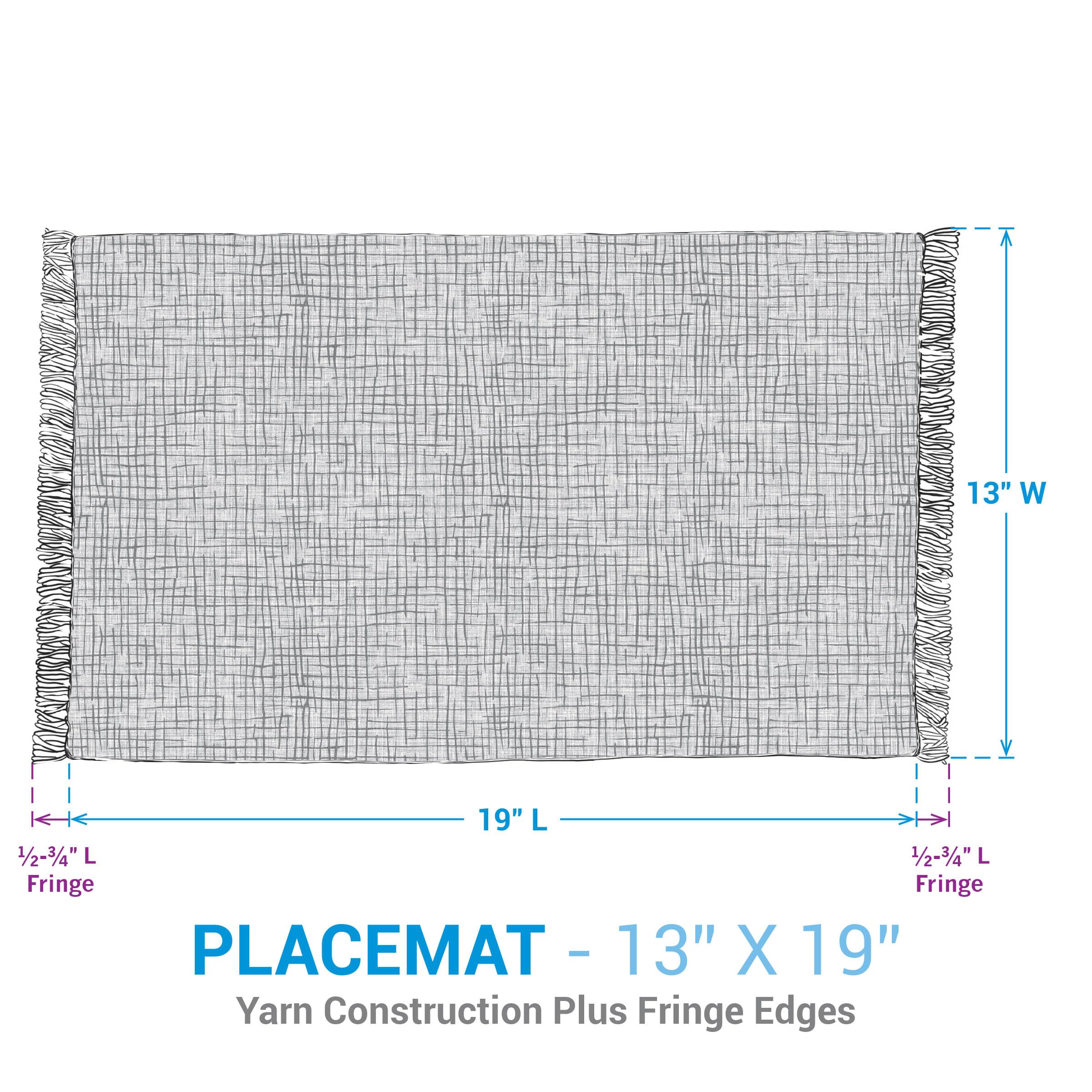Park Designs Lemon Pepper Placemat Set, Cotton, 13x19, Multicolor, Model 619-68