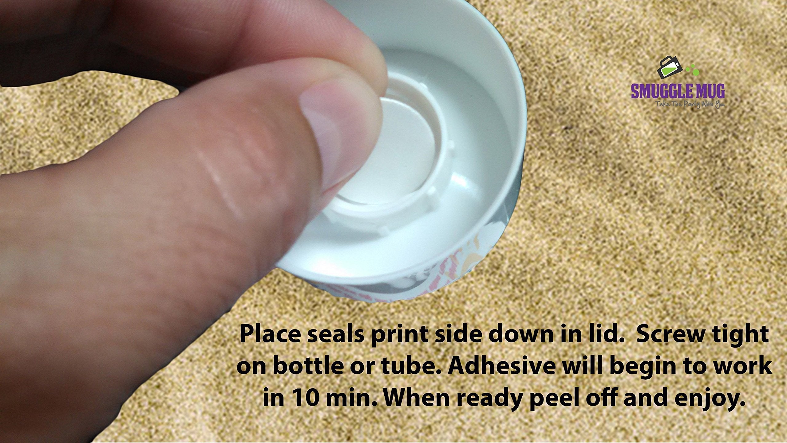 6 Pack Sunscreen Flask And Lotion Flask Lid Seals By Smuggle Mug